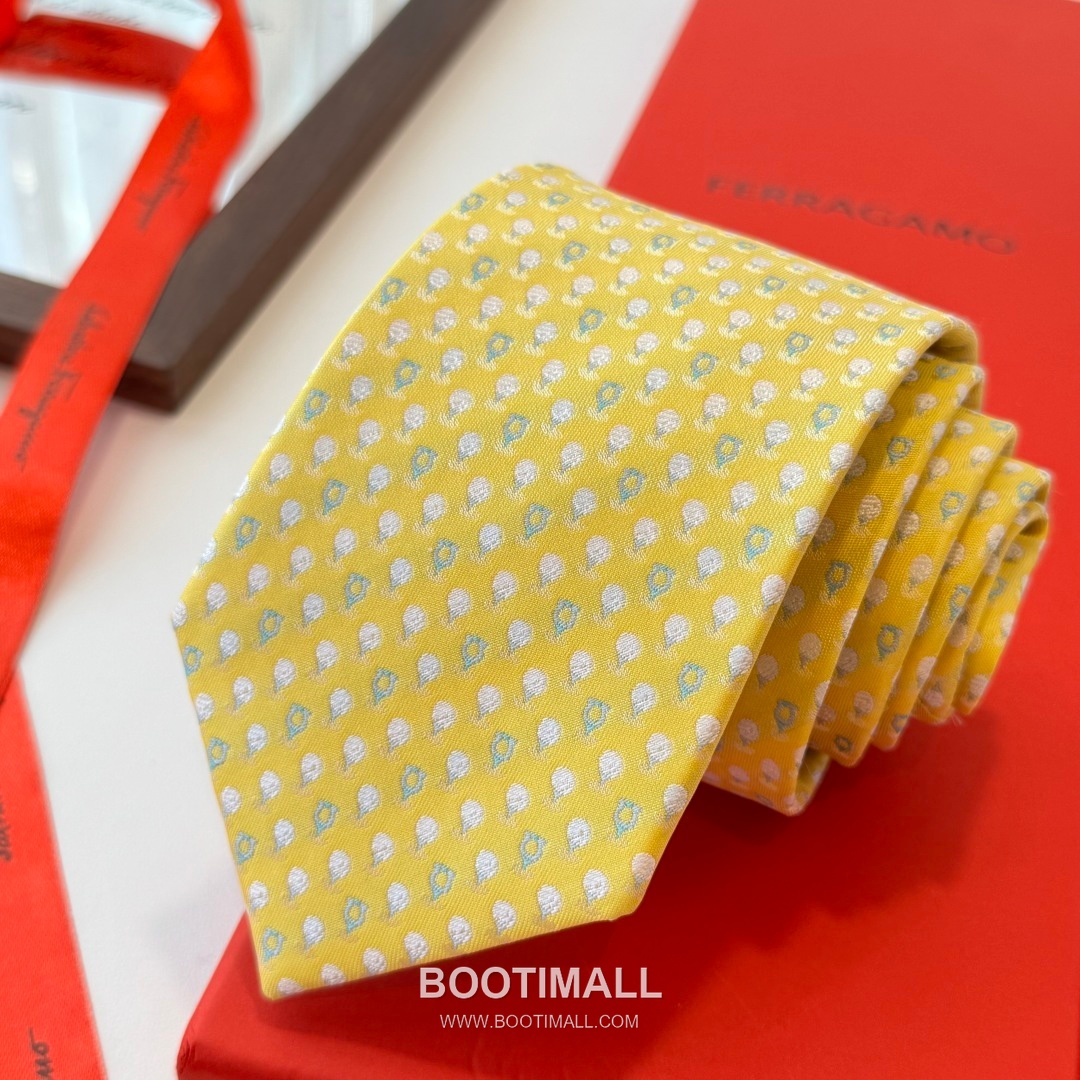 Ferragamo Tie Collection 100% Silk Twill Black 페라가모 타이 컬렉션 실크 트윌 100% 블랙 4