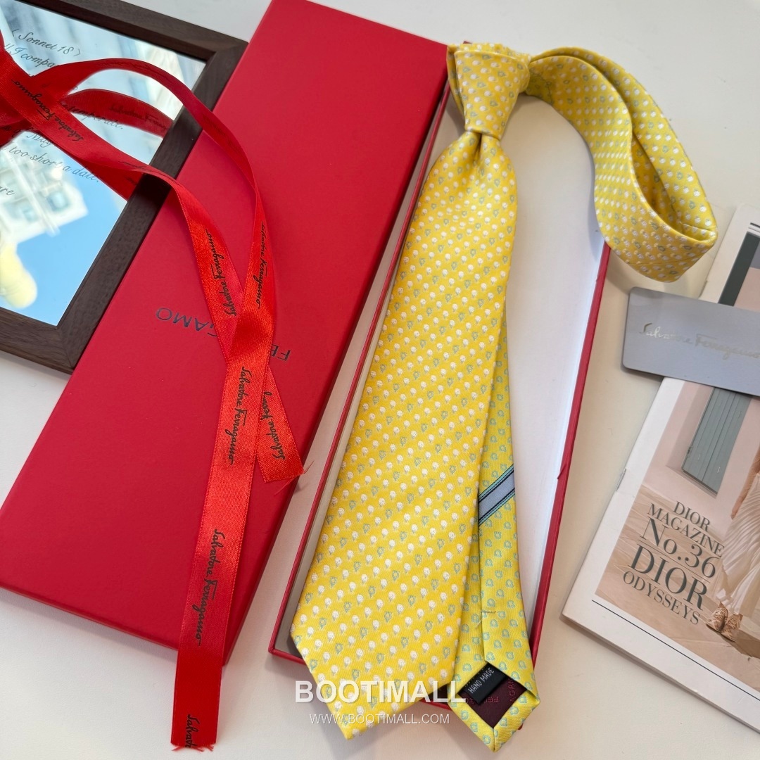 Ferragamo Tie Collection 100% Silk Twill Black 페라가모 타이 컬렉션 실크 트윌 100% 블랙 7