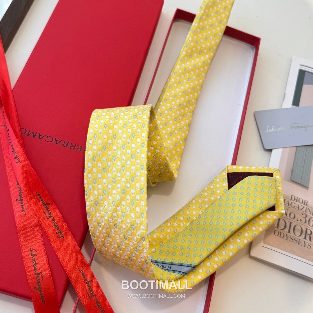 Ferragamo Tie Collection 100% Silk Twill Black 페라가모 타이 컬렉션 실크 트윌 100% 블랙 9