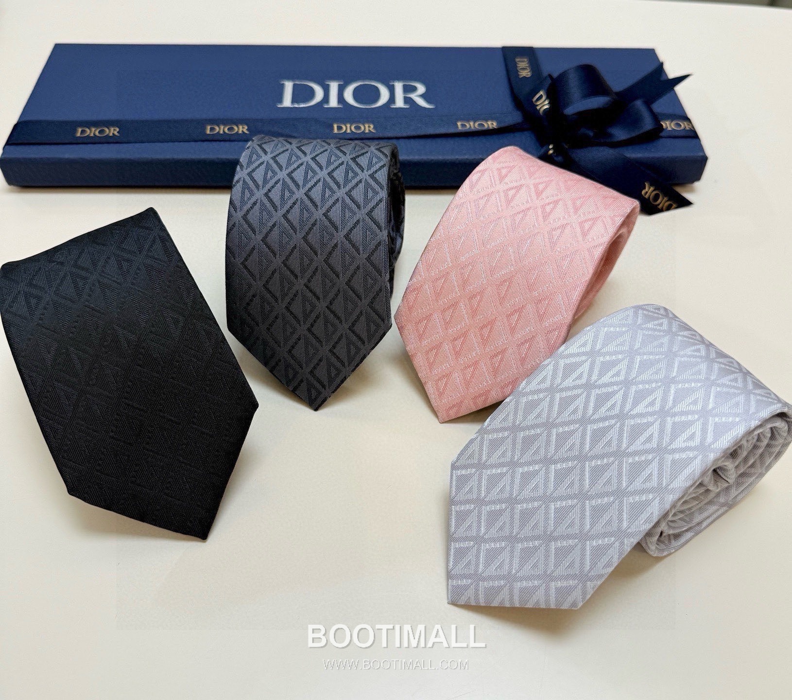 Dior CD Diamond Tie Silk Black 디올 CD 다이아몬드 넥타이 실크 블랙 2