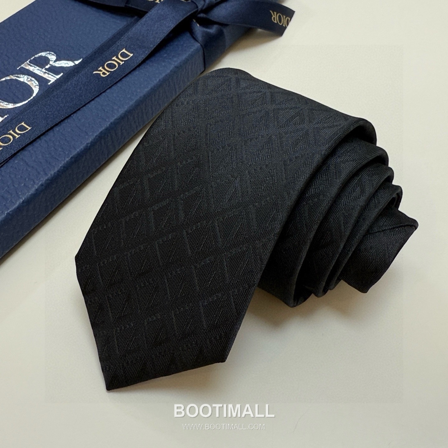 Dior CD Diamond Tie Silk Black 디올 CD 다이아몬드 넥타이 실크 블랙 3