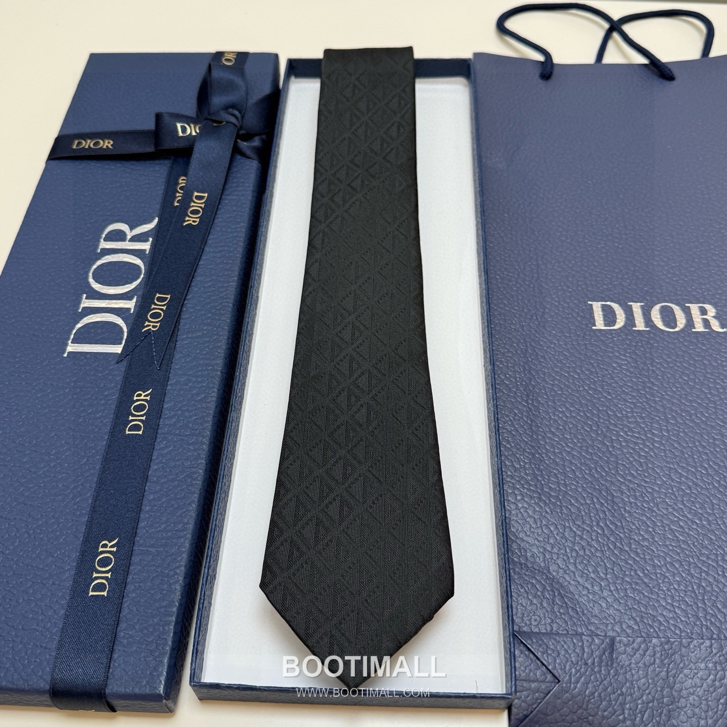 Dior CD Diamond Tie Silk Black 디올 CD 다이아몬드 넥타이 실크 블랙 5