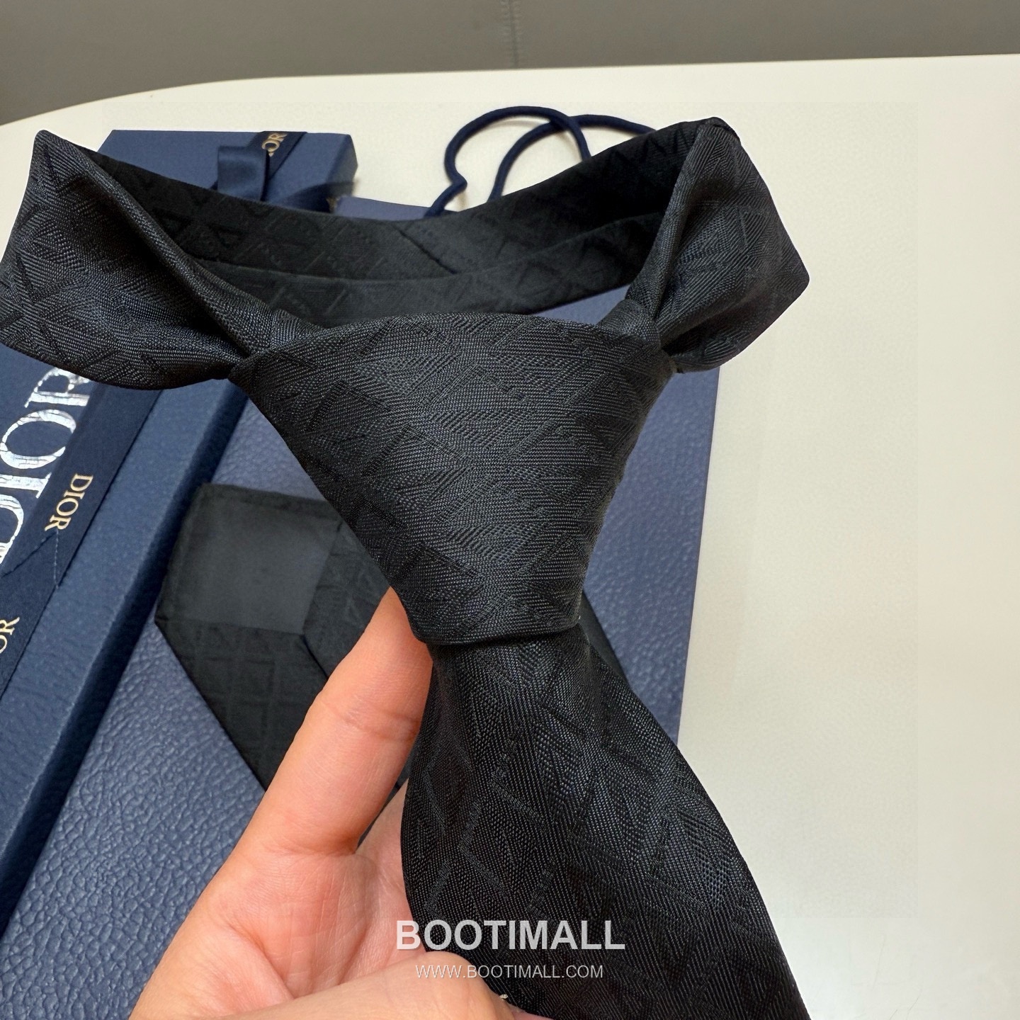 Dior CD Diamond Tie Silk Black 디올 CD 다이아몬드 넥타이 실크 블랙 11