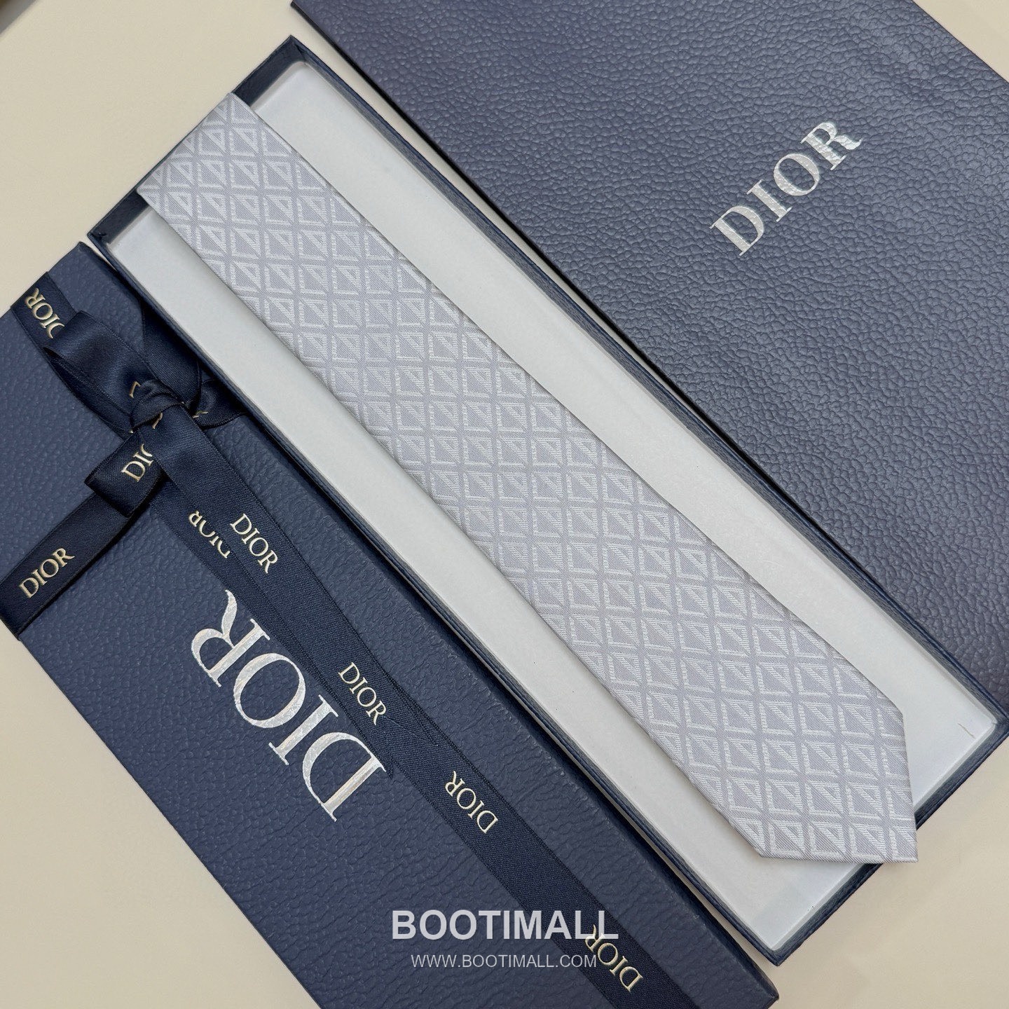 Dior CD Diamond Tie Silk Black 디올 CD 다이아몬드 넥타이 실크 블랙 7