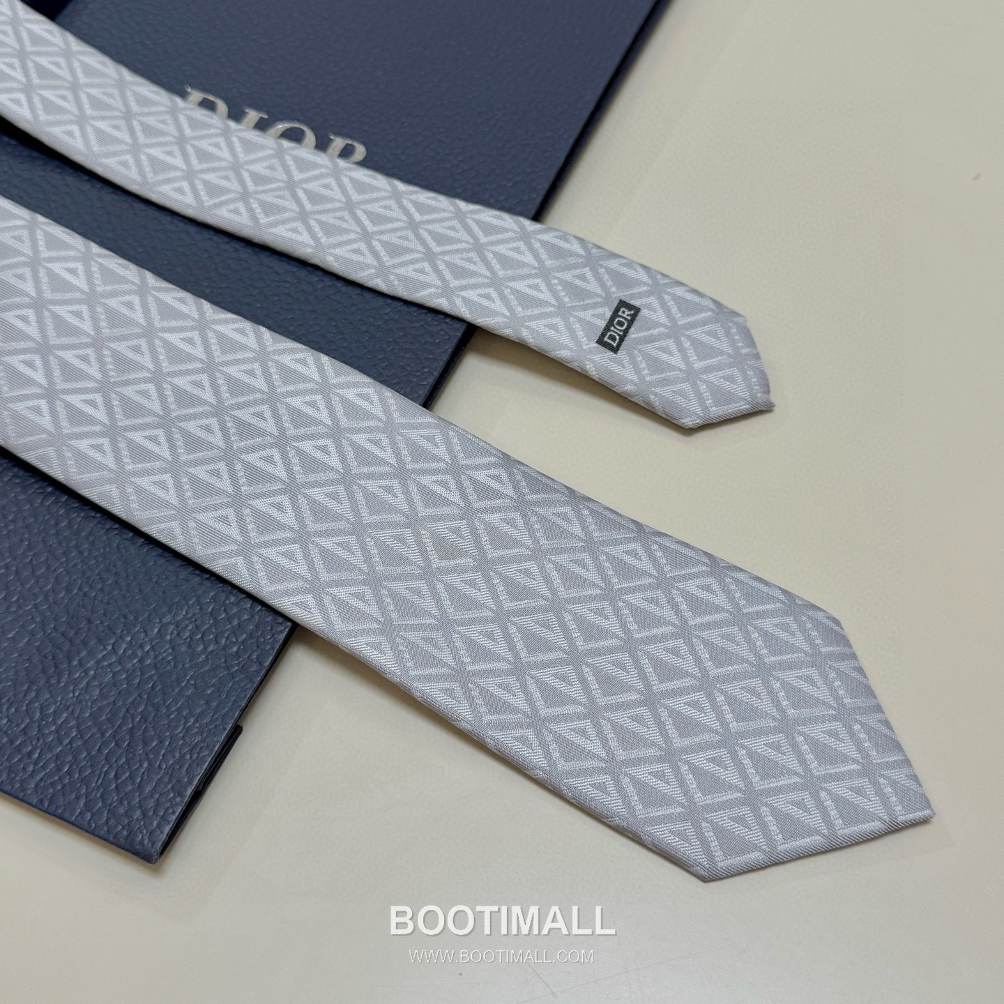 Dior CD Diamond Tie Silk Black 디올 CD 다이아몬드 넥타이 실크 블랙 8