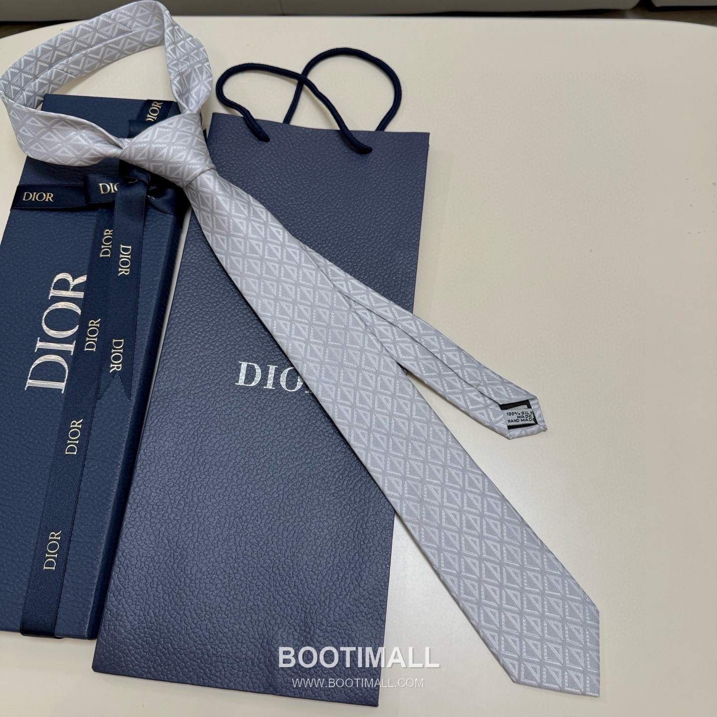Dior CD Diamond Tie Silk Black 디올 CD 다이아몬드 넥타이 실크 블랙 10