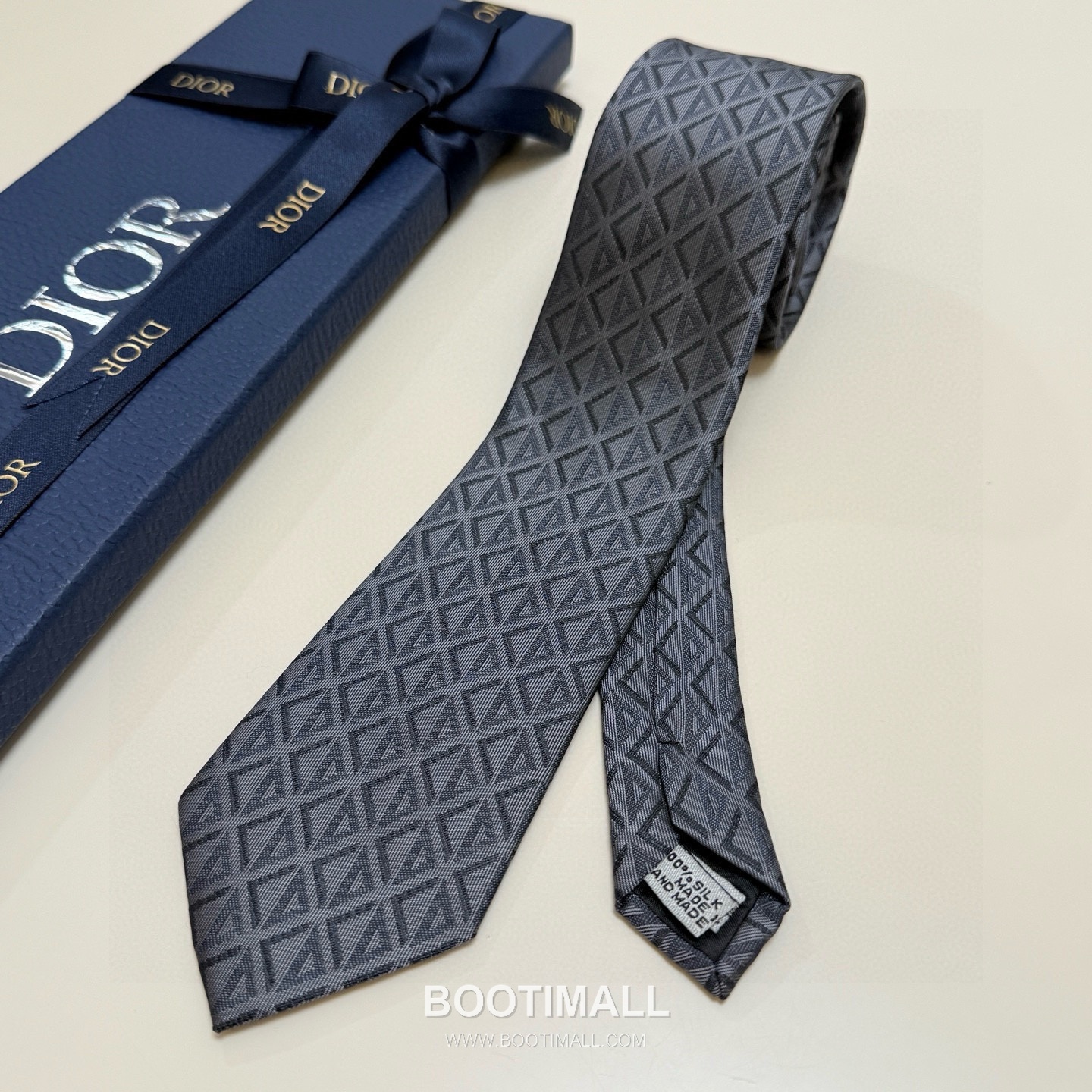 Dior CD Diamond Tie Silk Black 디올 CD 다이아몬드 넥타이 실크 블랙 3