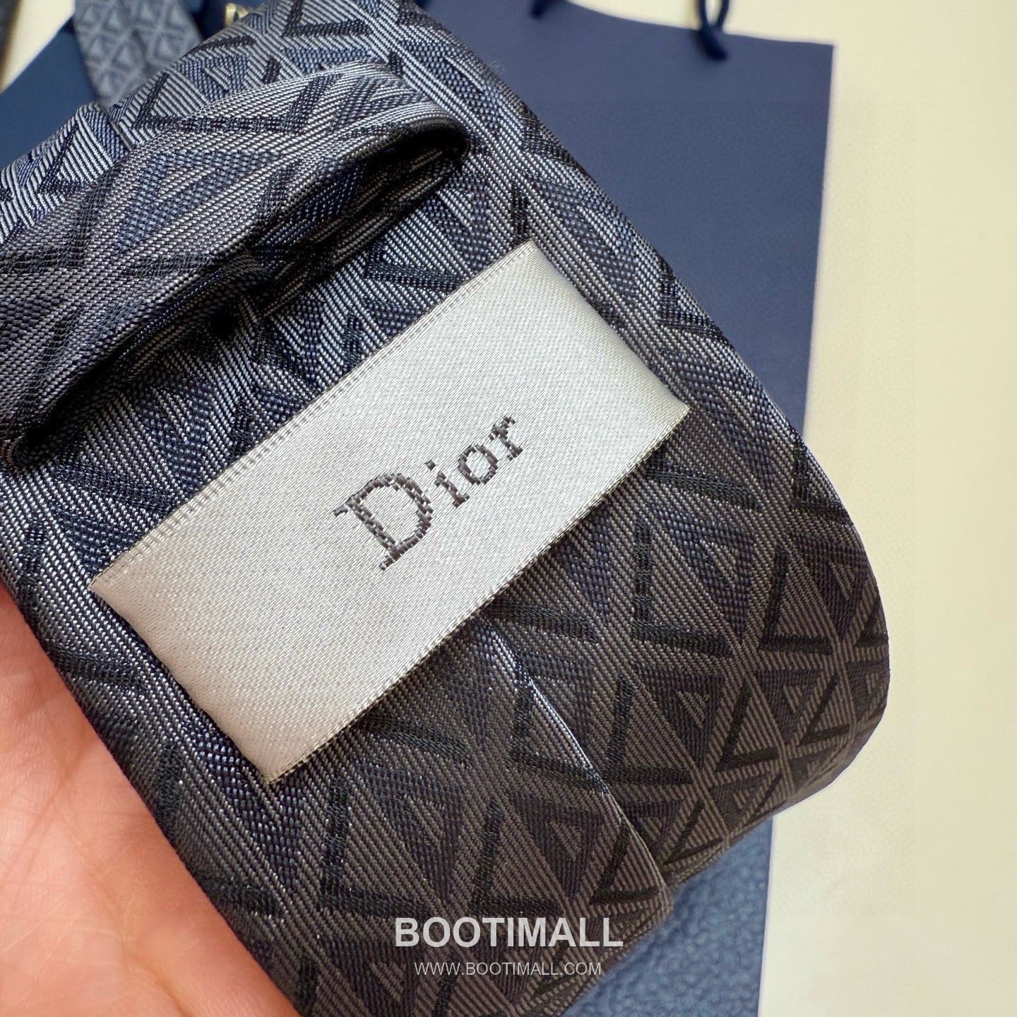 Dior CD Diamond Tie Silk Black 디올 CD 다이아몬드 넥타이 실크 블랙 7