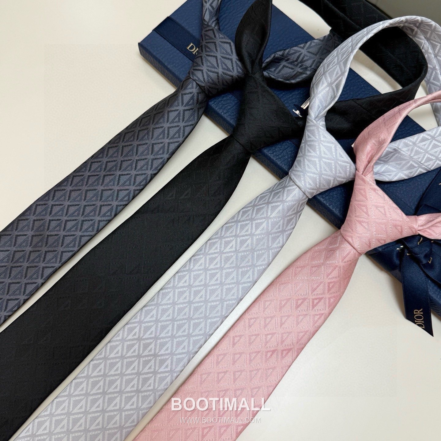 Dior CD Diamond Tie Silk Black 디올 CD 다이아몬드 넥타이 실크 블랙 12