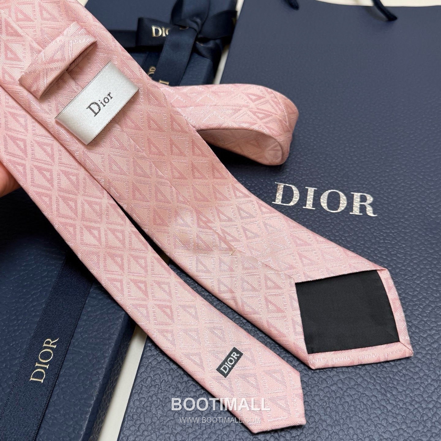 Dior CD Diamond Tie Silk Black 디올 CD 다이아몬드 넥타이 실크 블랙 7