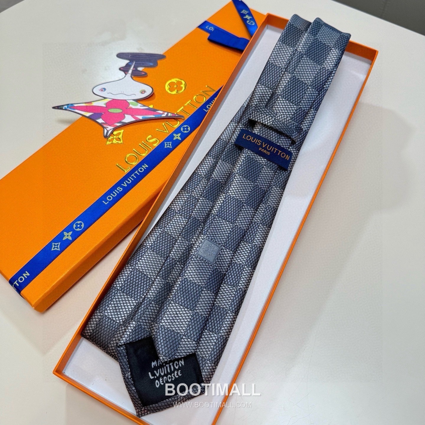 Louis Vuitton Damier Jacquard Tie Silk Black 루이비통 다미에 자카드 넥타이 실크 블랙 4