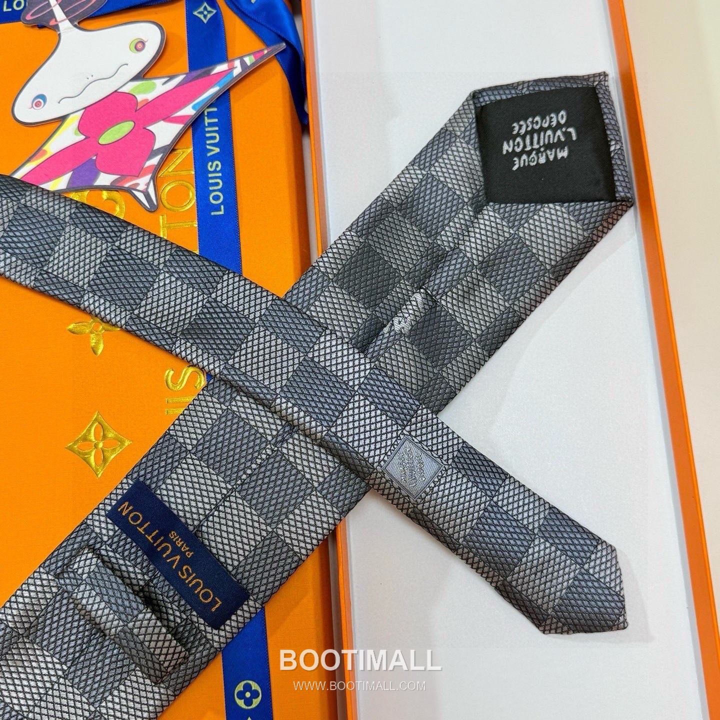 Louis Vuitton Damier Jacquard Tie Silk Black 루이비통 다미에 자카드 넥타이 실크 블랙 5