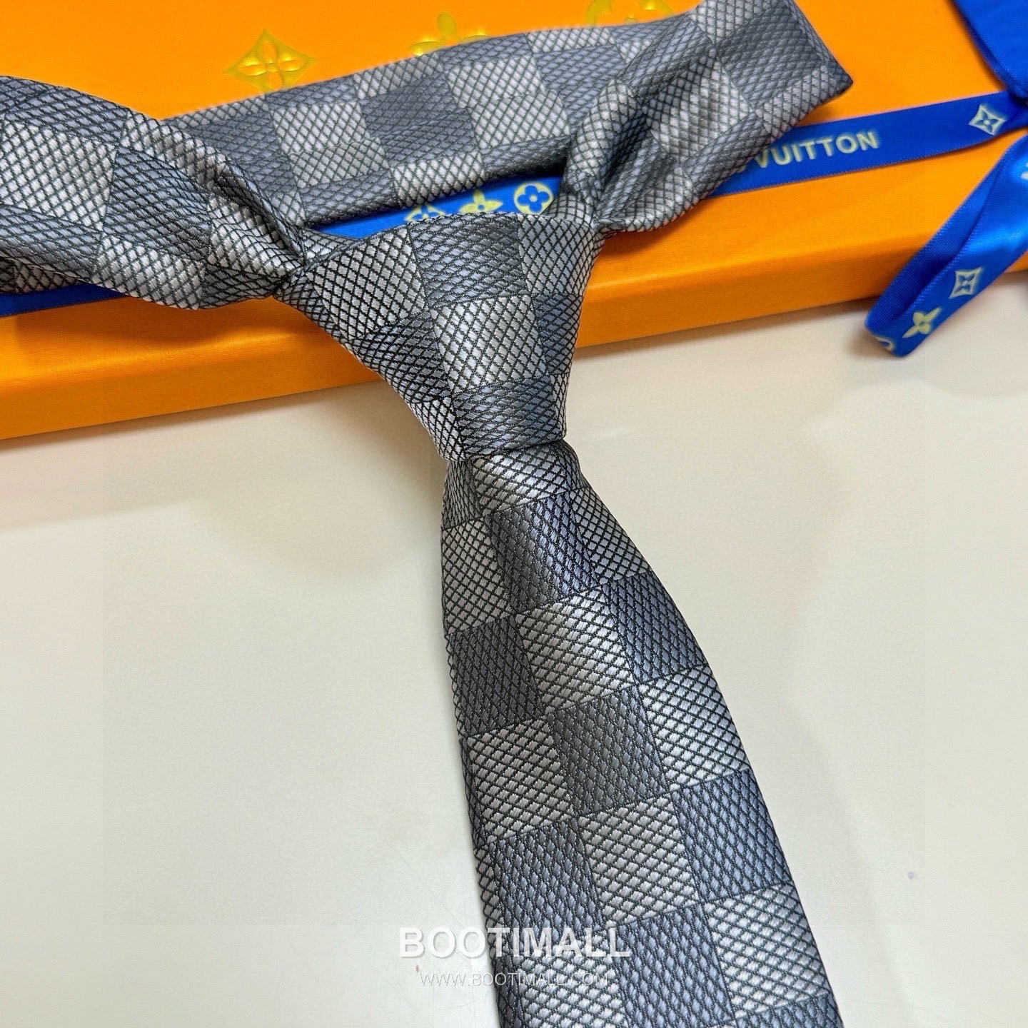 Louis Vuitton Damier Jacquard Tie Silk Black 루이비통 다미에 자카드 넥타이 실크 블랙 8