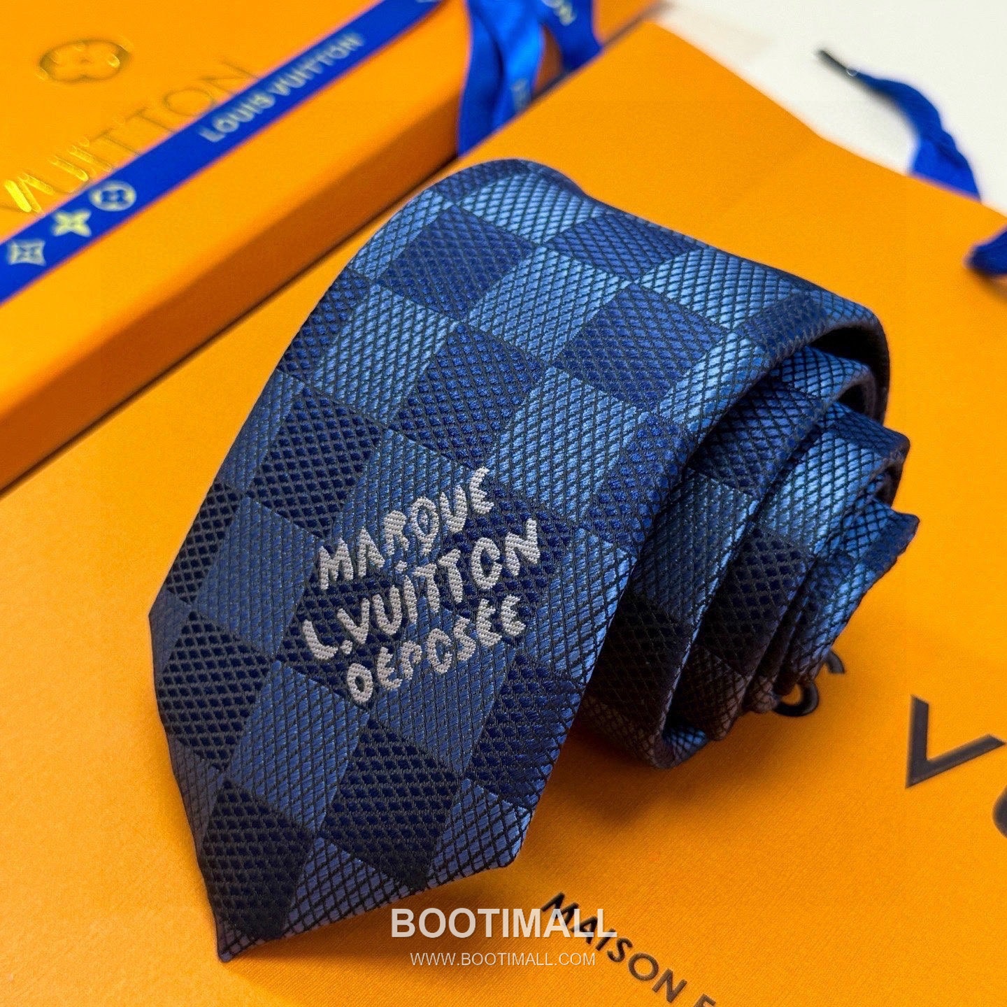 Louis Vuitton Damier Jacquard Tie Silk Black 루이비통 다미에 자카드 넥타이 실크 블랙 1