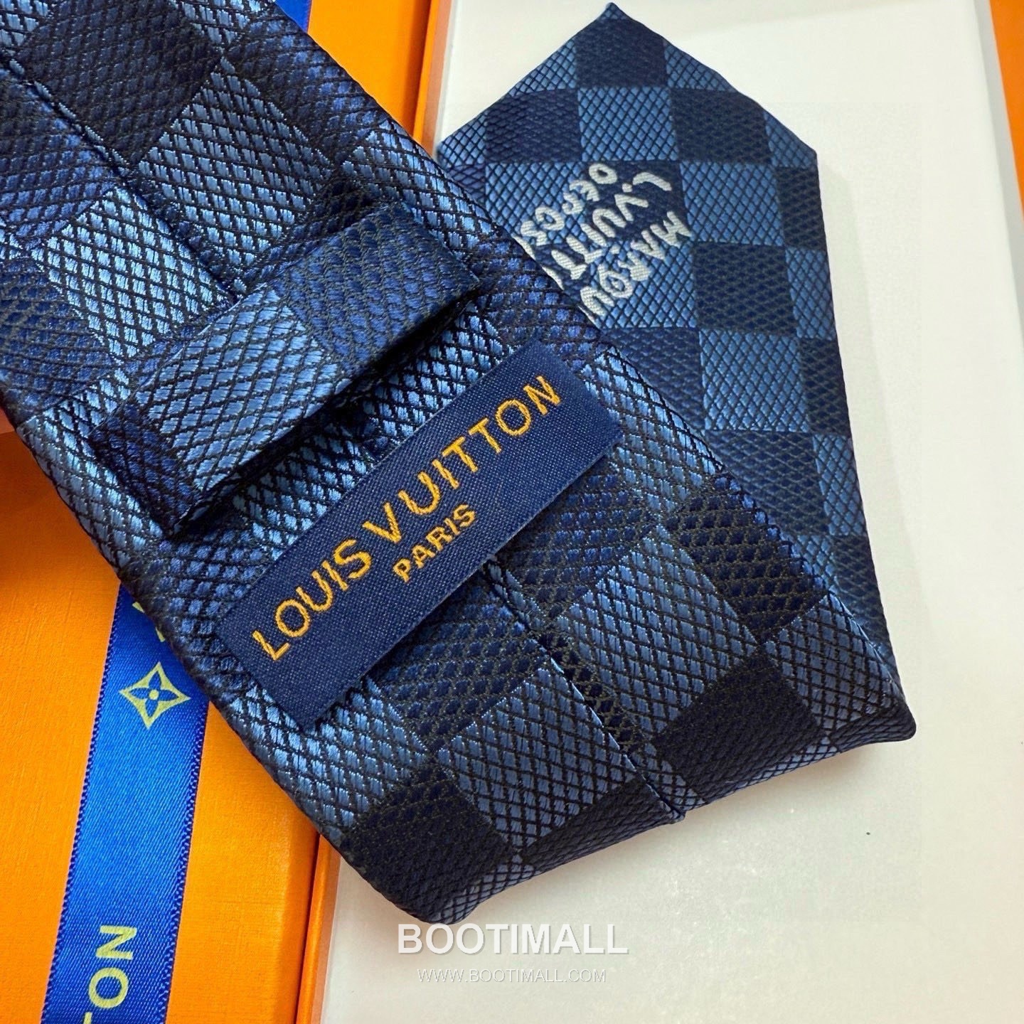 Louis Vuitton Damier Jacquard Tie Silk Black 루이비통 다미에 자카드 넥타이 실크 블랙 7