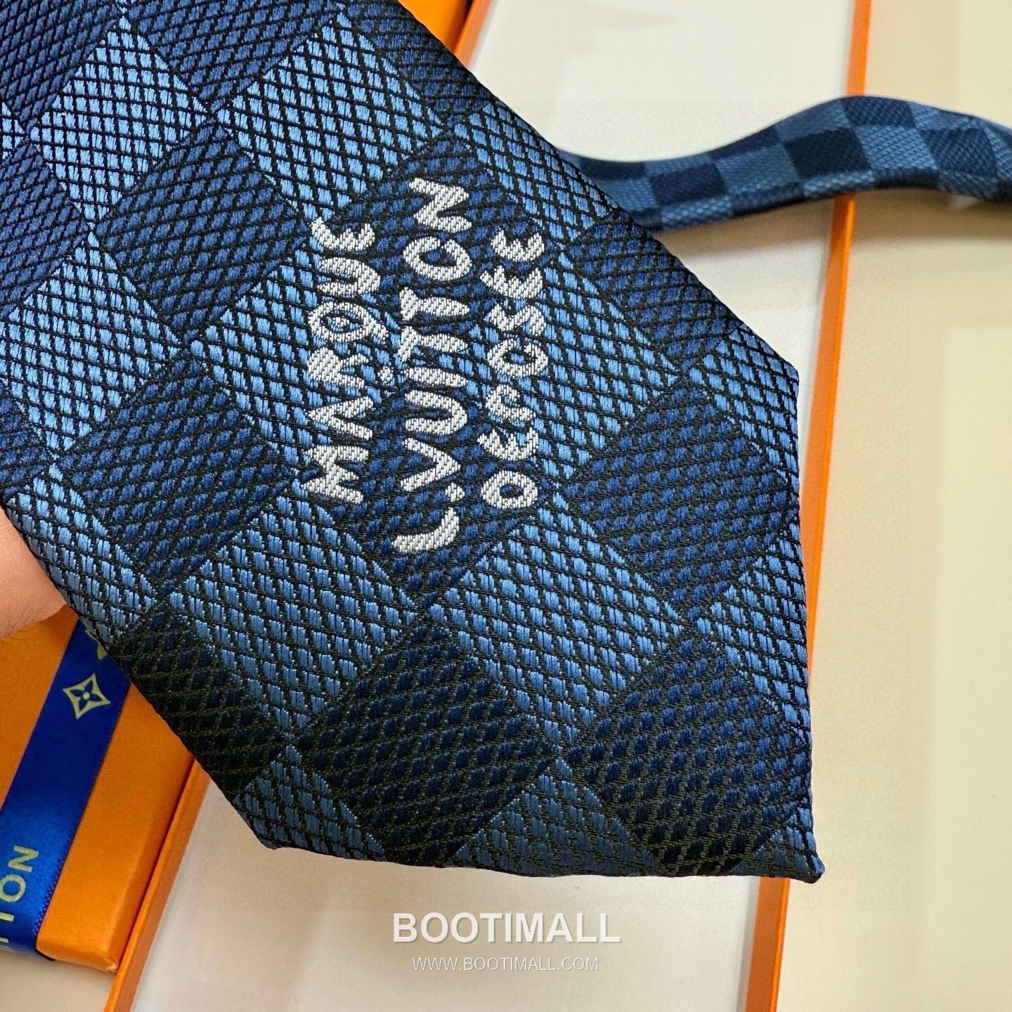 Louis Vuitton Damier Jacquard Tie Silk Black 루이비통 다미에 자카드 넥타이 실크 블랙 8