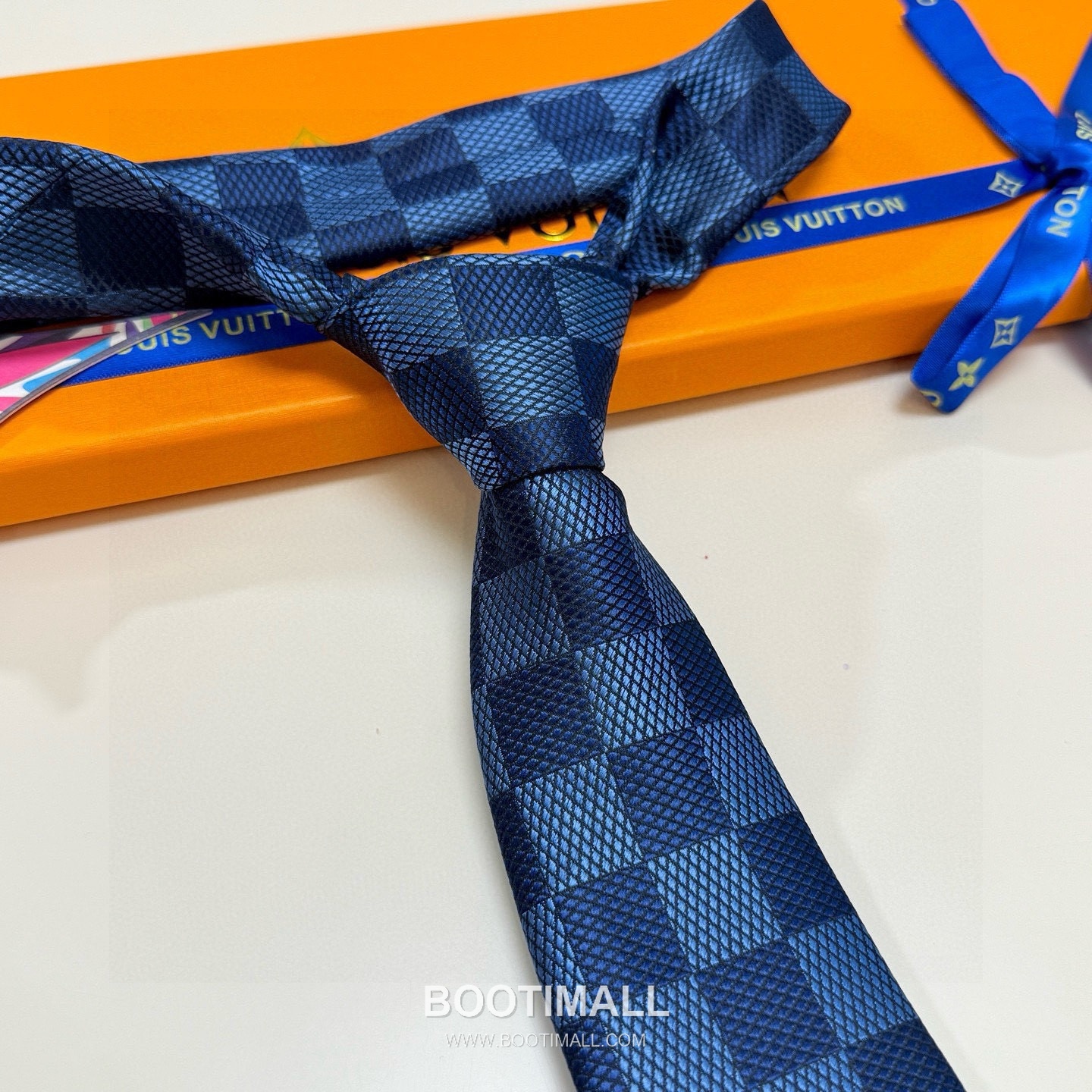 Louis Vuitton Damier Jacquard Tie Silk Black 루이비통 다미에 자카드 넥타이 실크 블랙 9