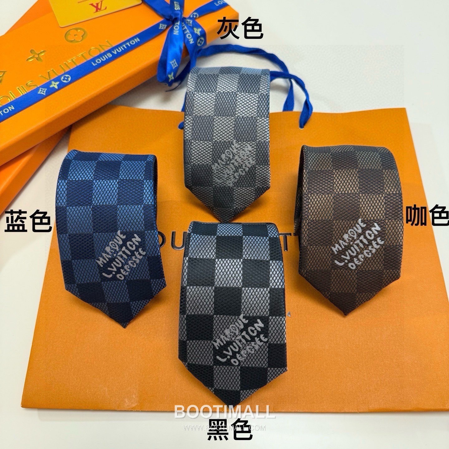 Louis Vuitton Damier Jacquard Tie Silk Black 루이비통 다미에 자카드 넥타이 실크 블랙 3