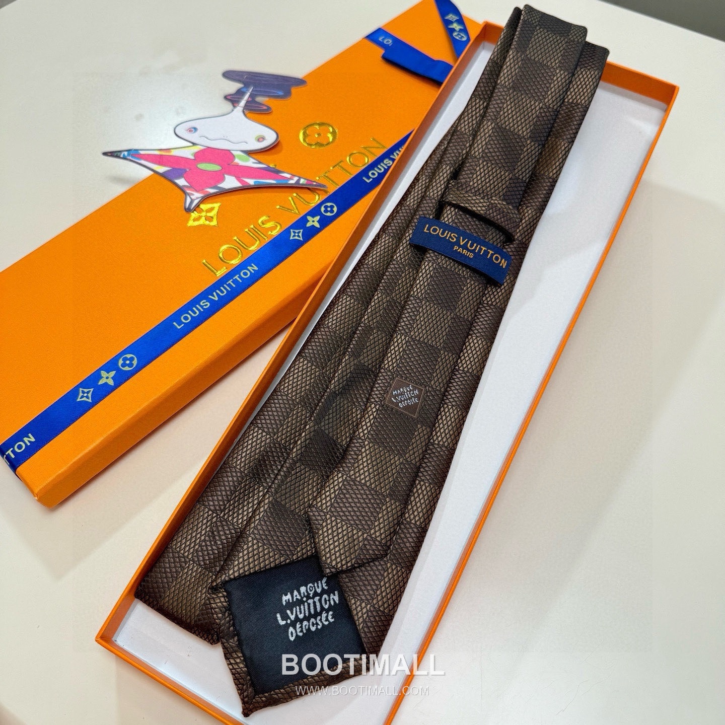 Louis Vuitton Damier Jacquard Tie Silk Black 루이비통 다미에 자카드 넥타이 실크 블랙 5