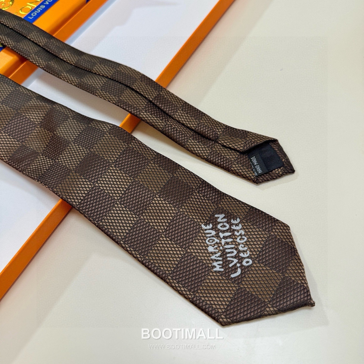 Louis Vuitton Damier Jacquard Tie Silk Black 루이비통 다미에 자카드 넥타이 실크 블랙 6