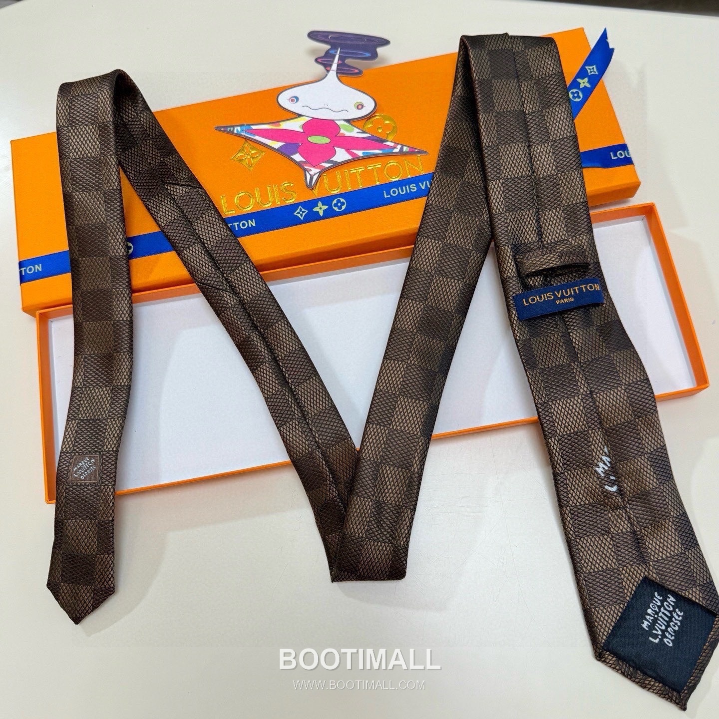 Louis Vuitton Damier Jacquard Tie Silk Black 루이비통 다미에 자카드 넥타이 실크 블랙 7