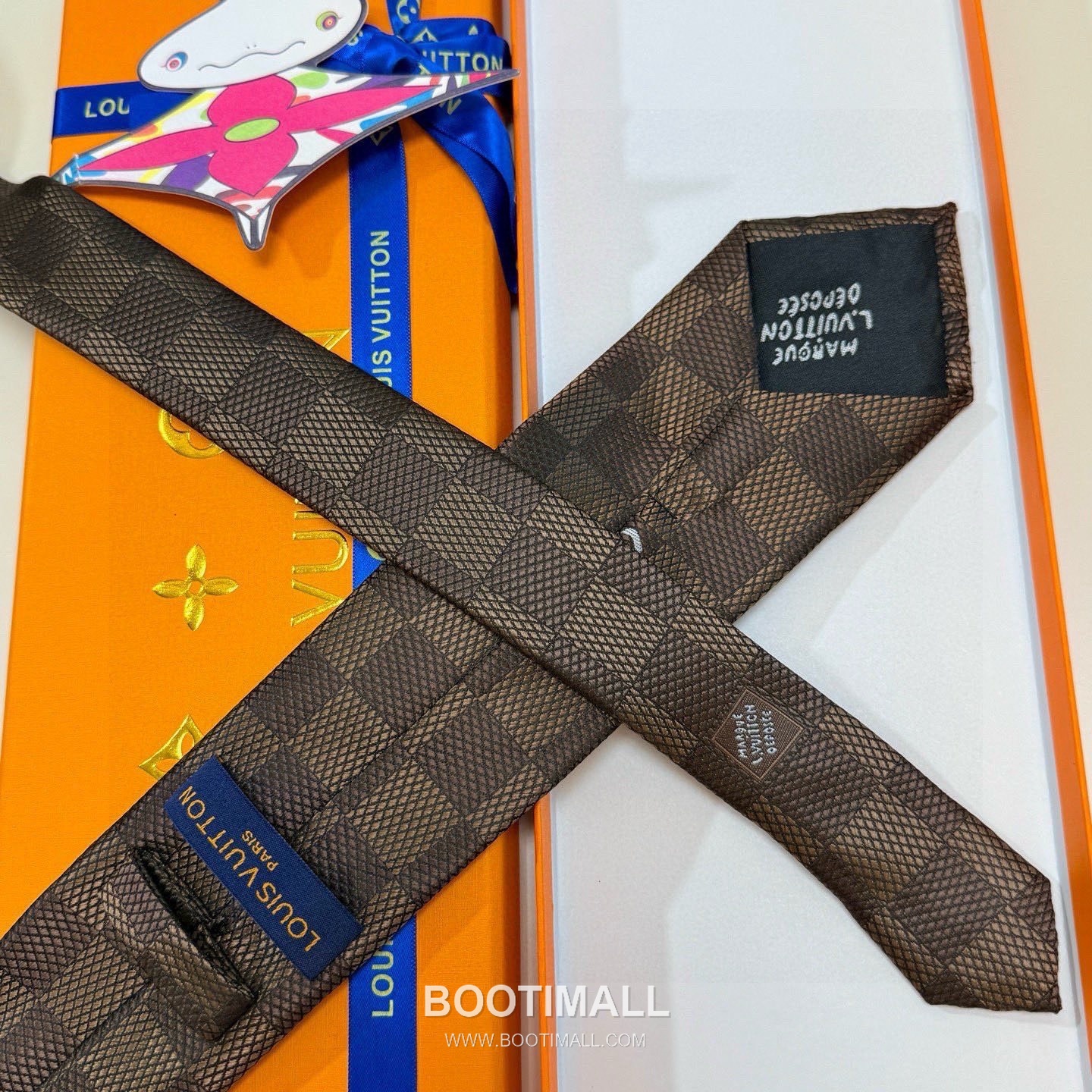 Louis Vuitton Damier Jacquard Tie Silk Black 루이비통 다미에 자카드 넥타이 실크 블랙 8