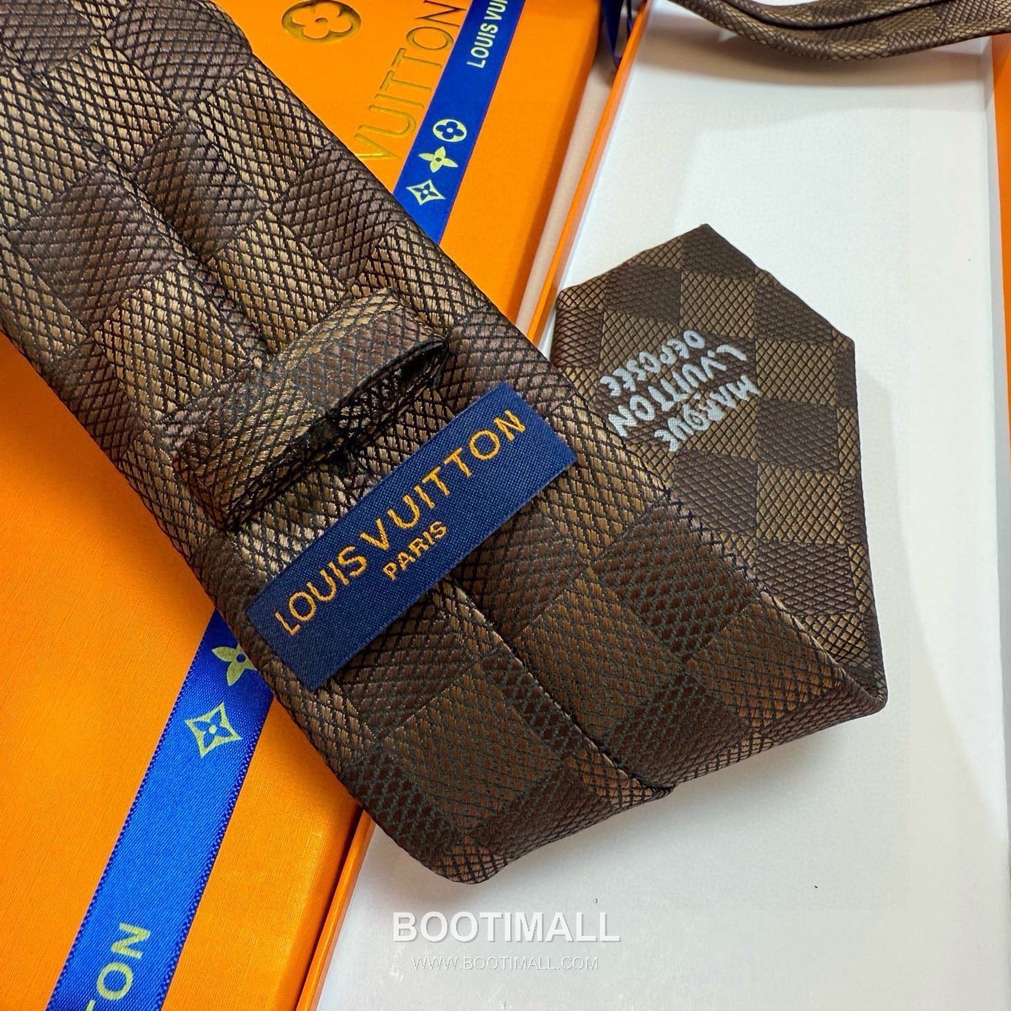 Louis Vuitton Damier Jacquard Tie Silk Black 루이비통 다미에 자카드 넥타이 실크 블랙 9