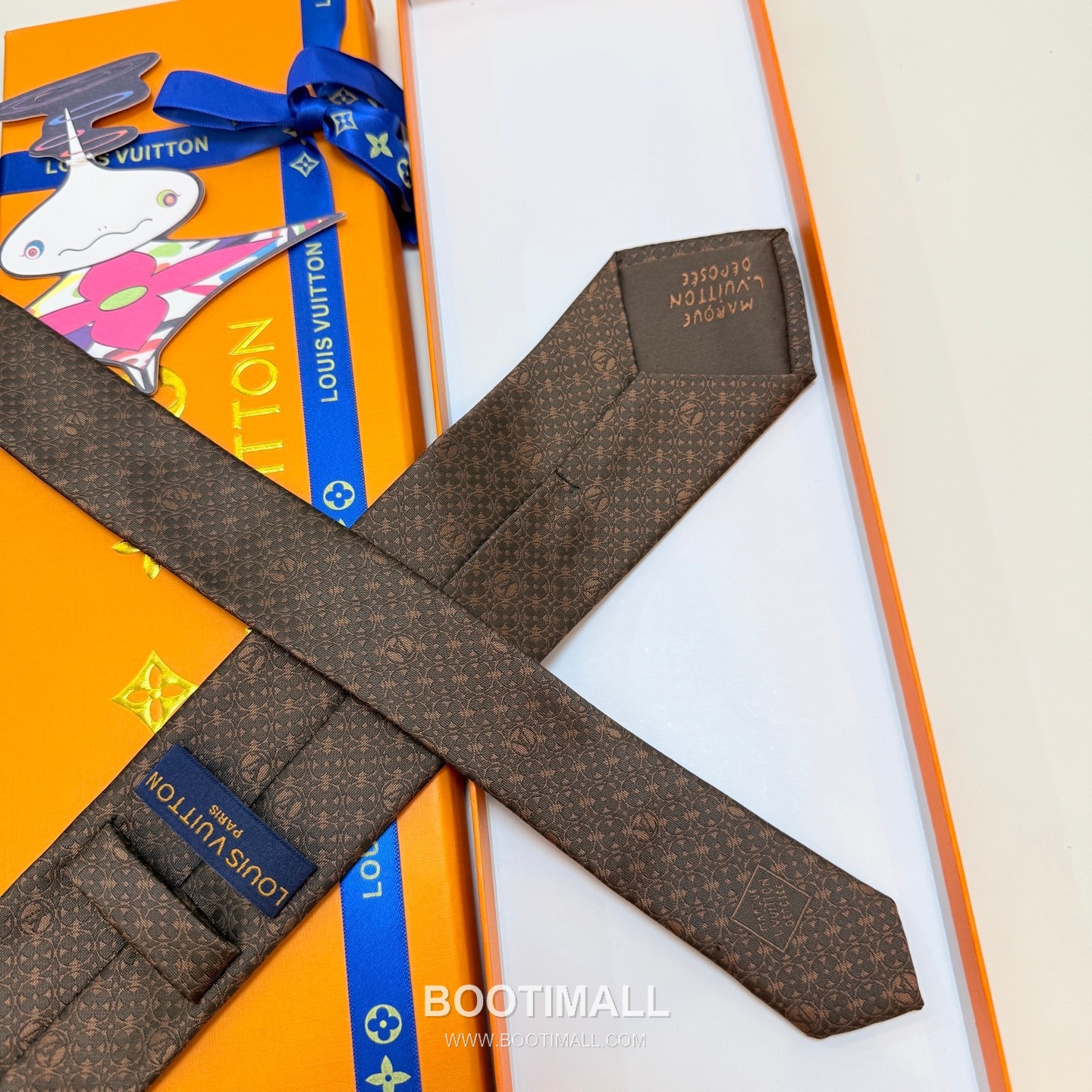 Louis Vuitton Monogram Flower Tie Silk Jacquard Elegant Base Tone 루이비통 모노그램 플라워 넥타이 실크 자카드 우아한 베이스 톤 7