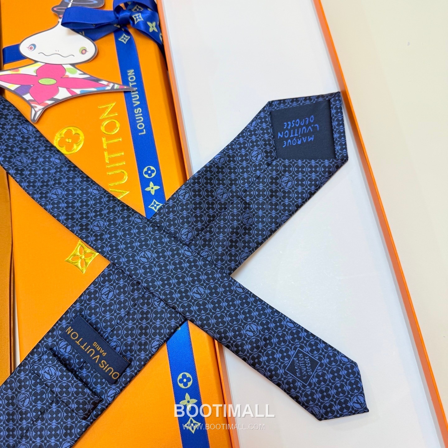 Louis Vuitton Monogram Flower Tie Silk Jacquard Elegant Base Tone 루이비통 모노그램 플라워 넥타이 실크 자카드 우아한 베이스 톤 6