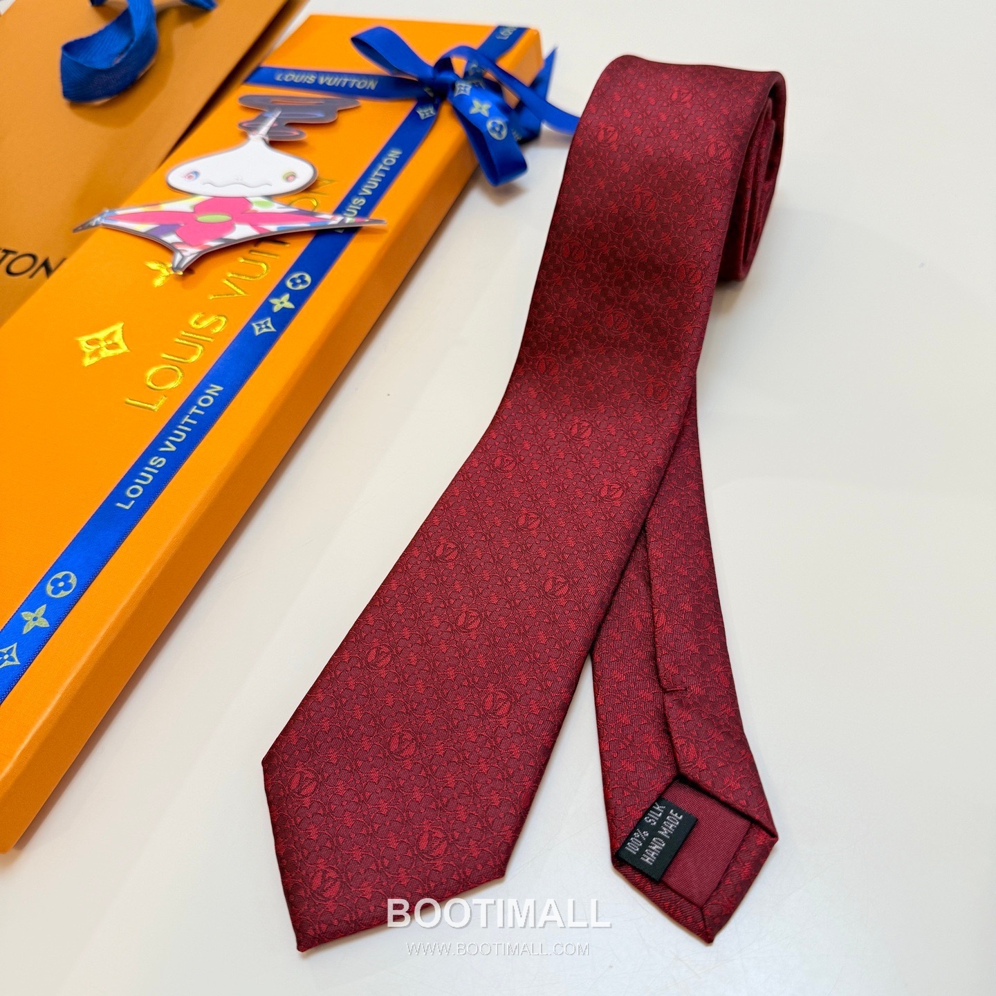 Louis Vuitton Monogram Flower Tie Silk Jacquard Elegant Base Tone 루이비통 모노그램 플라워 넥타이 실크 자카드 우아한 베이스 톤 3