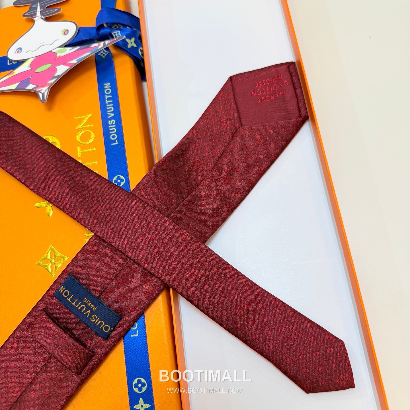Louis Vuitton Monogram Flower Tie Silk Jacquard Elegant Base Tone 루이비통 모노그램 플라워 넥타이 실크 자카드 우아한 베이스 톤 6