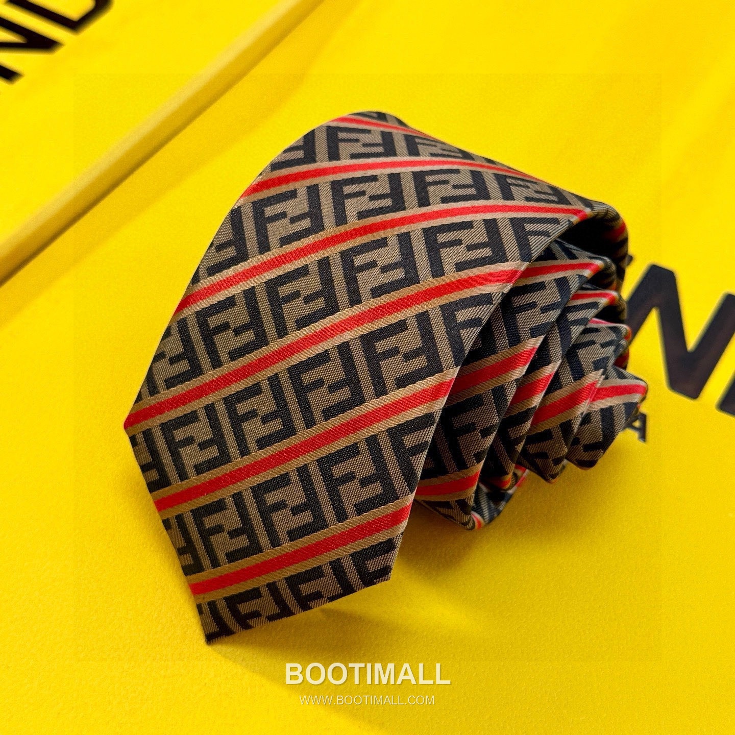 Fendi FF Jacquard Tie Silk Black 펜디 FF 자카드 넥타이 실크 블랙 2