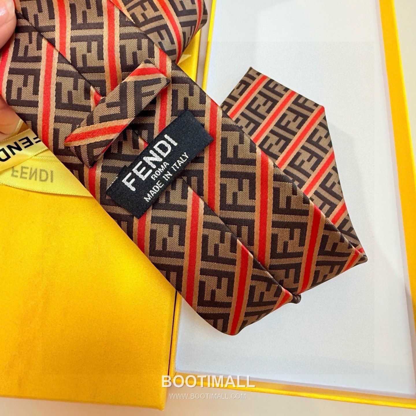 Fendi FF Jacquard Tie Silk Black 펜디 FF 자카드 넥타이 실크 블랙 8