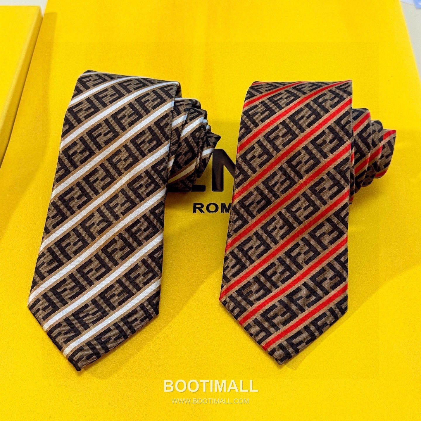 Fendi FF Jacquard Tie Silk Black 펜디 FF 자카드 넥타이 실크 블랙 10