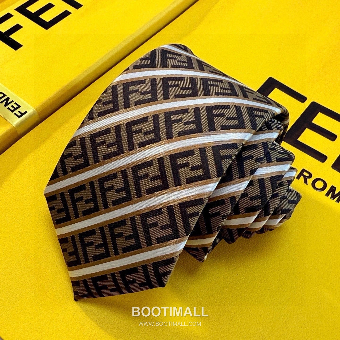 Fendi FF Jacquard Tie Silk Black 펜디 FF 자카드 넥타이 실크 블랙 2