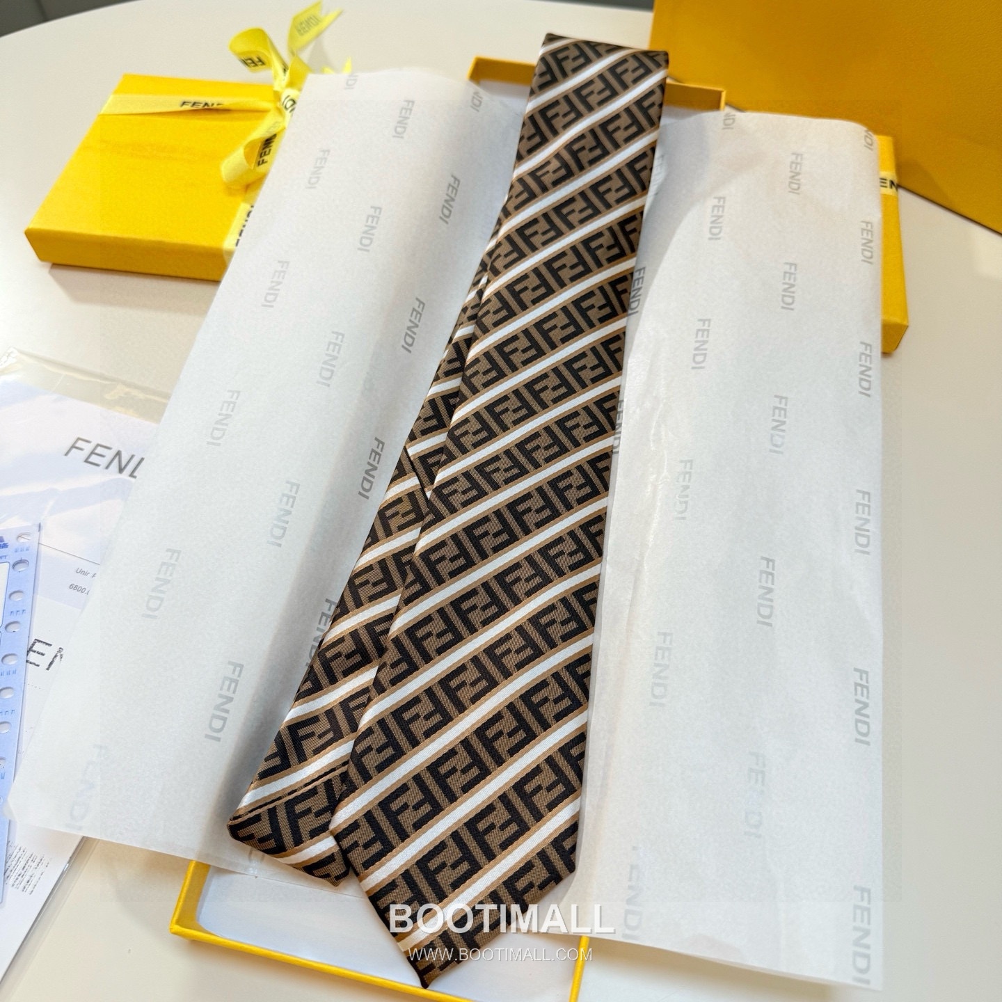 Fendi FF Jacquard Tie Silk Black 펜디 FF 자카드 넥타이 실크 블랙 3