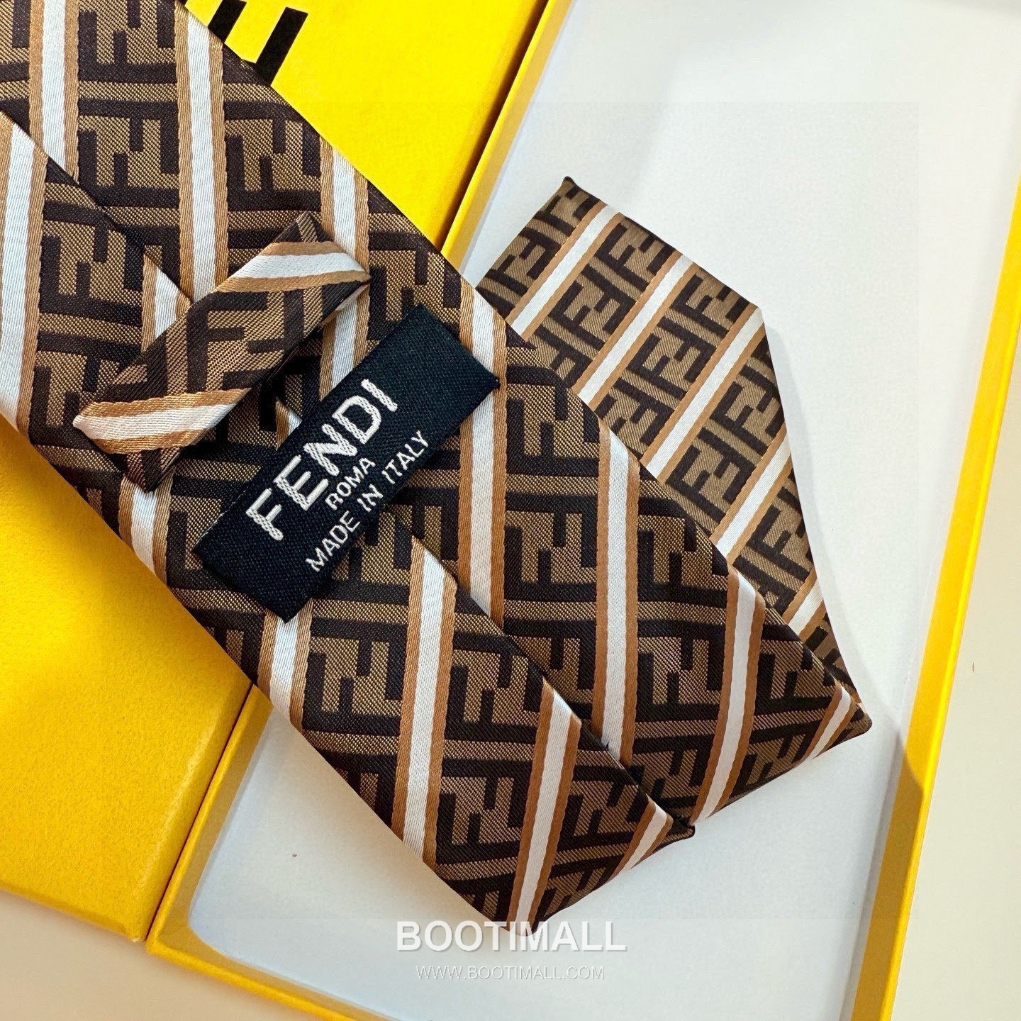 Fendi FF Jacquard Tie Silk Black 펜디 FF 자카드 넥타이 실크 블랙 6