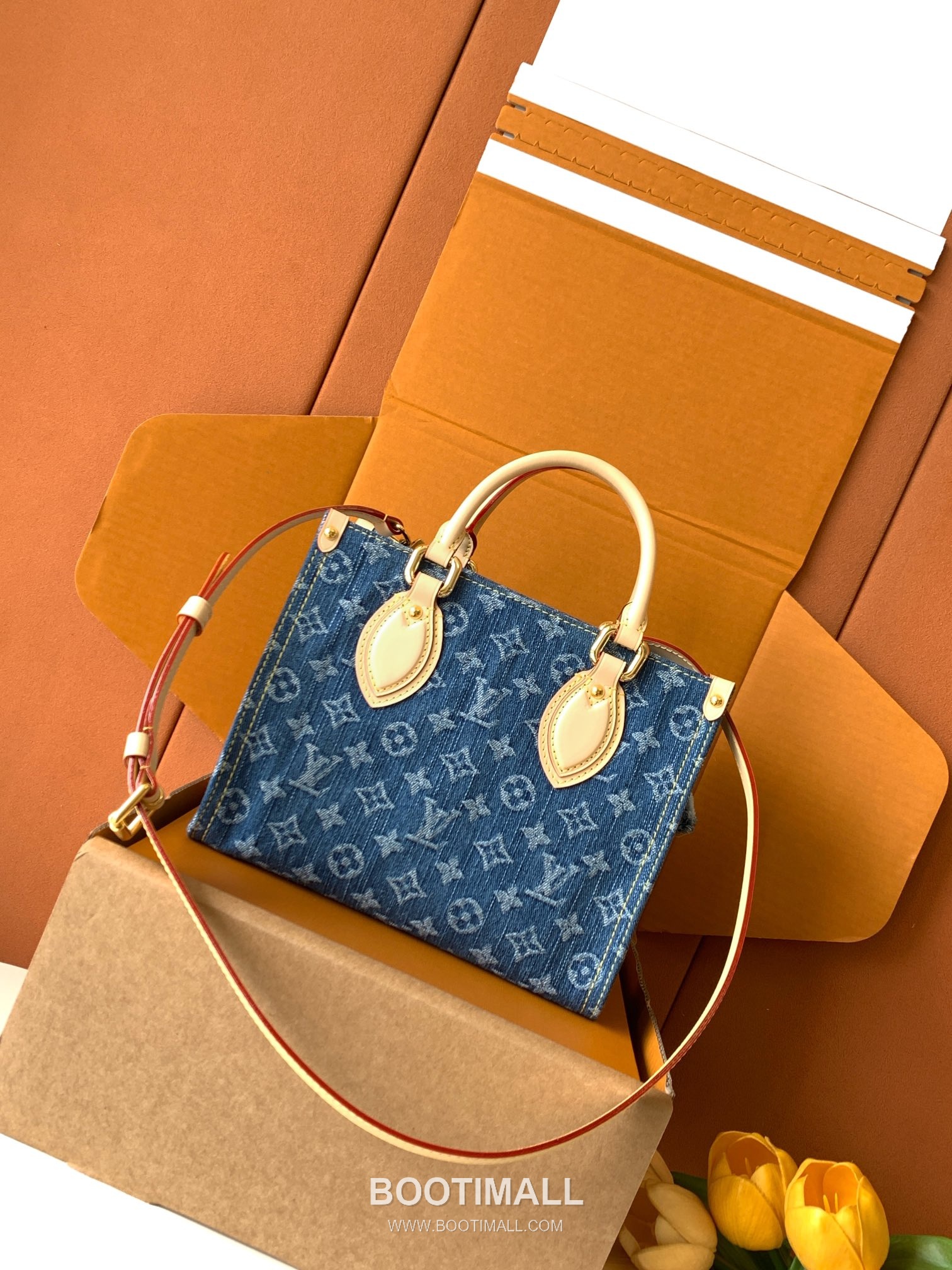 Louis Vuitton Onthego Mini High Elastic Denim Blue Tote Bag 루이비통 온더고 미니 고탄력 데님 블루 토트백 25cm 3