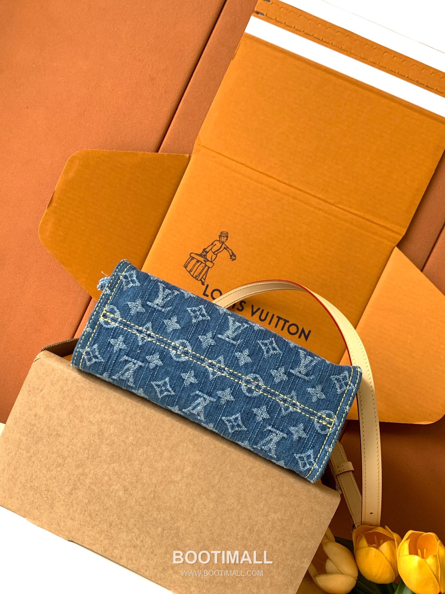 Louis Vuitton Onthego Mini High Elastic Denim Blue Tote Bag 루이비통 온더고 미니 고탄력 데님 블루 토트백 25cm 4