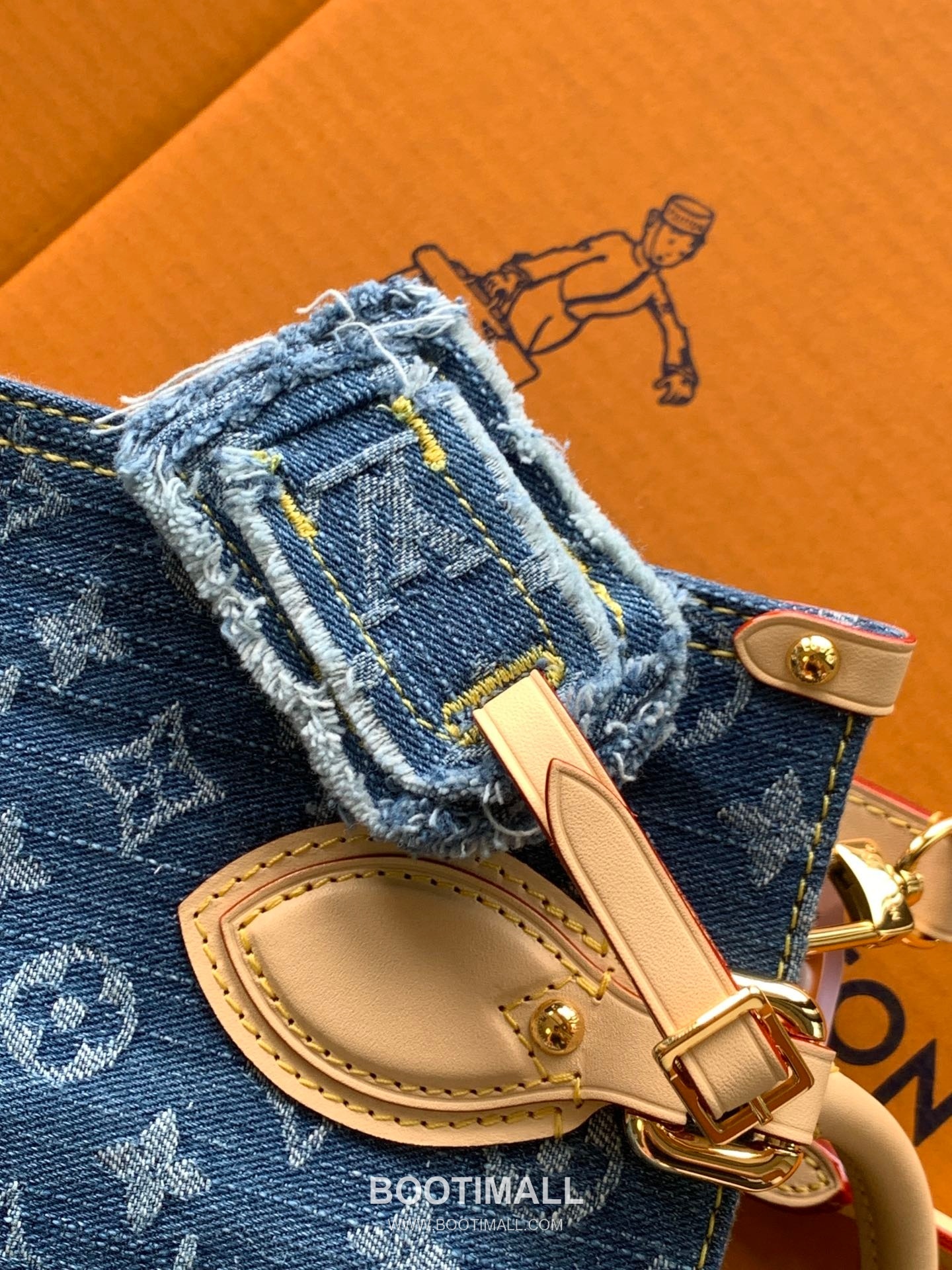 Louis Vuitton Onthego Mini High Elastic Denim Blue Tote Bag 루이비통 온더고 미니 고탄력 데님 블루 토트백 25cm 6