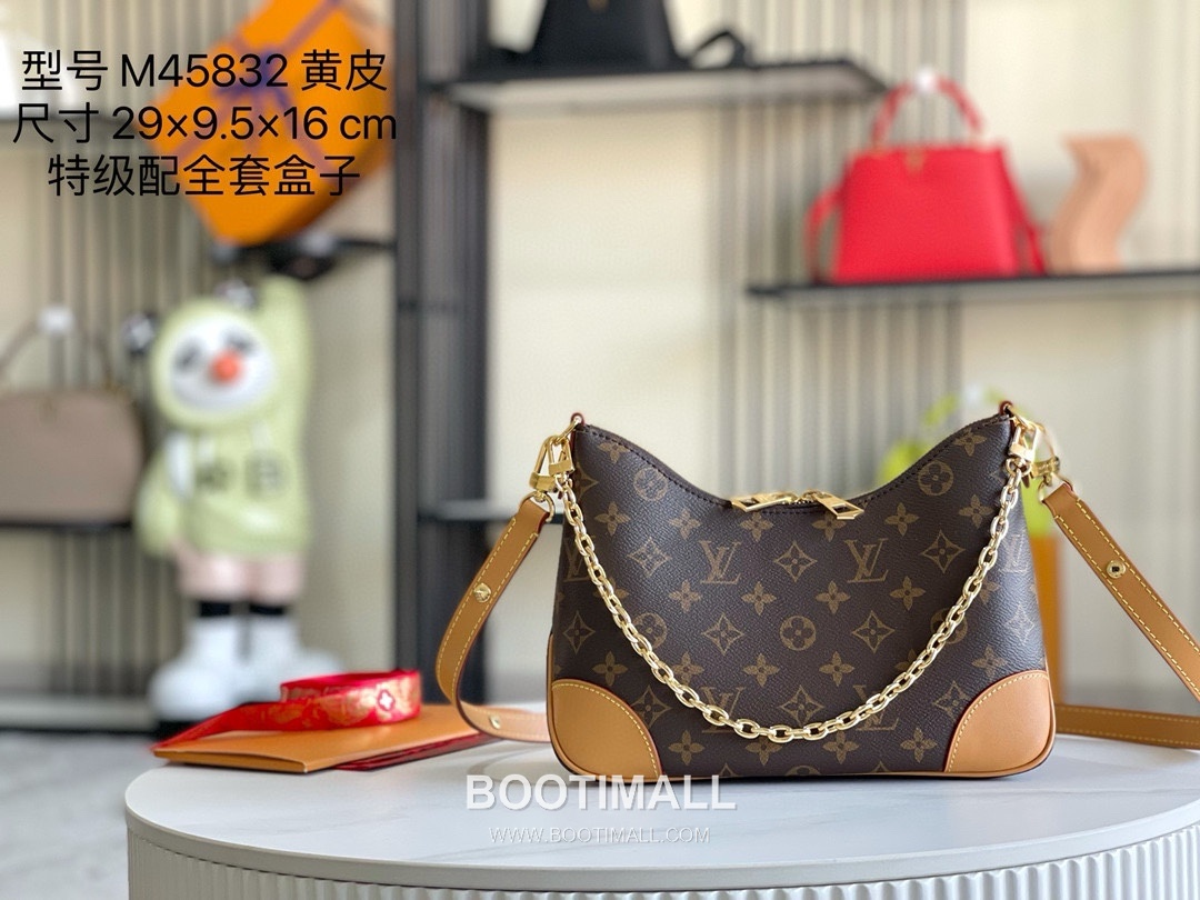 Louis Vuitton Monogram Pochette Bag Italian Leather Brown 루이비통 모노그램 포쉐트 백 이탈리아 가죽 브라운 29x16x9.5cm 1