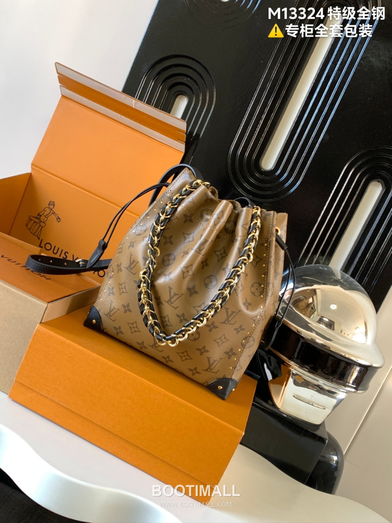 Celine Diamond Leather Chain Bag Italian Grade A Diamond Leather Brown 셀린느 다이아몬드 가죽 체인 백 이탈리아 A급 다이아몬드 가죽 브라운 23×9×23cm 1