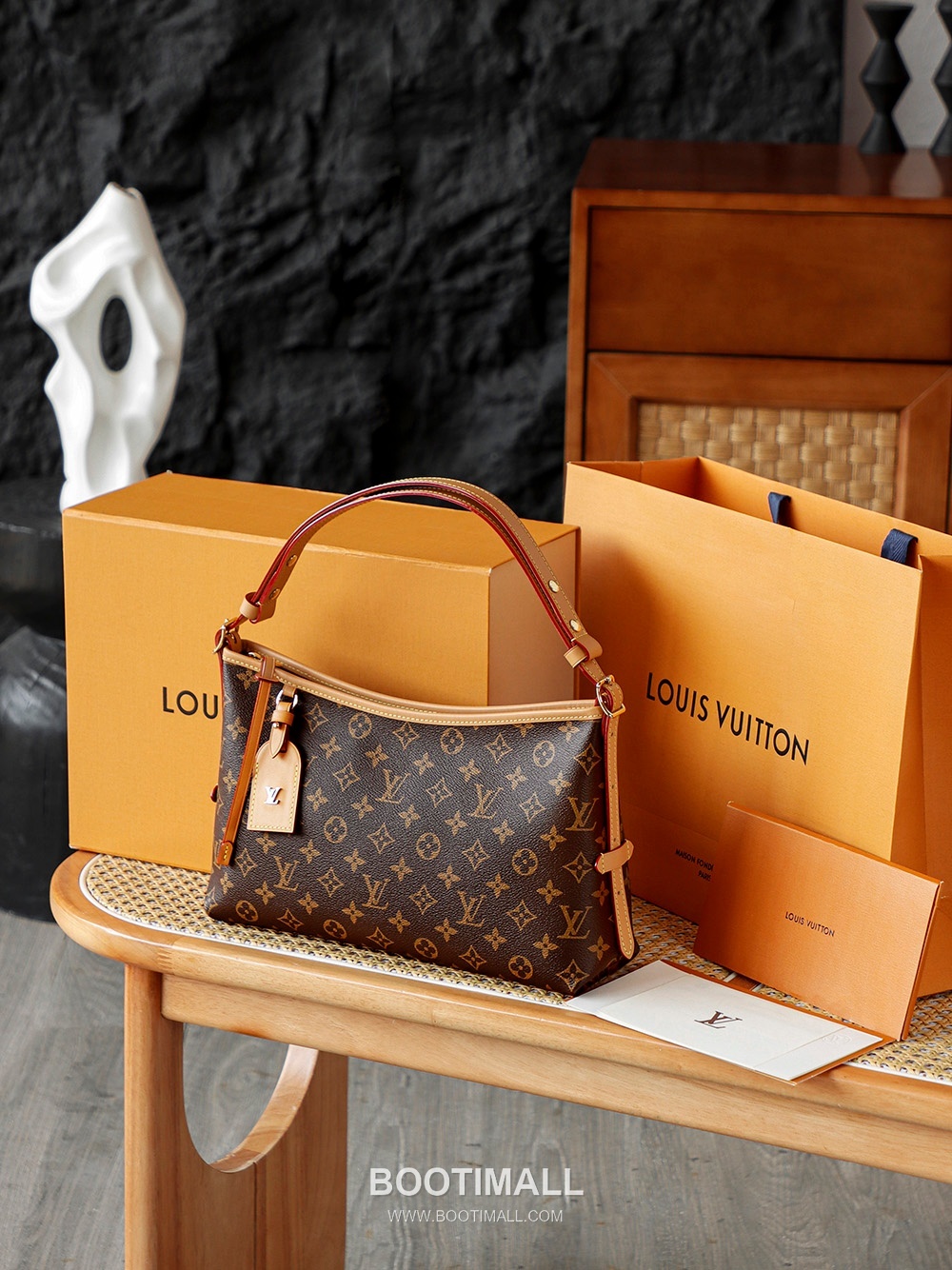 Celine Carryall East West Monogram Canvas Brown Tote Bag 셀린느 캐리올 이스트 웨스트 모노그램 캔버스 브라운 토트백 36cm 9