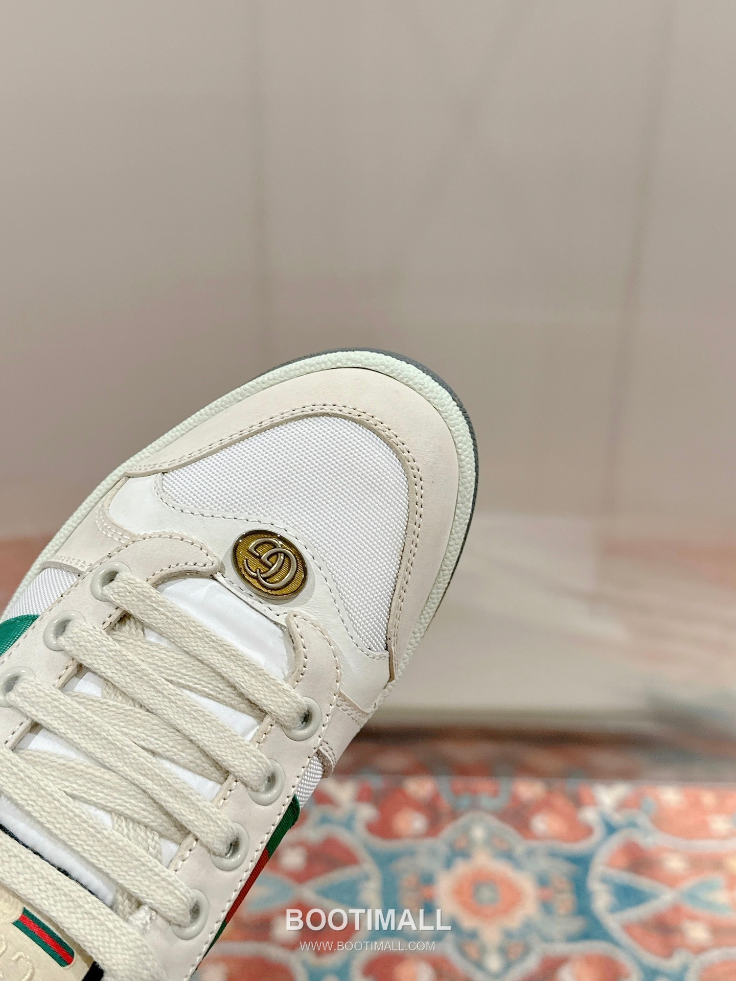 Gucci GG Vintage Sneakers Calfskin leather, Swarovski crystals, TPU sole Beige Shoes 구찌 GG 빈티지 스니커즈 송아지가죽, 스와로브스키 크리스탈, TPU 밑창 베이지 신발 4