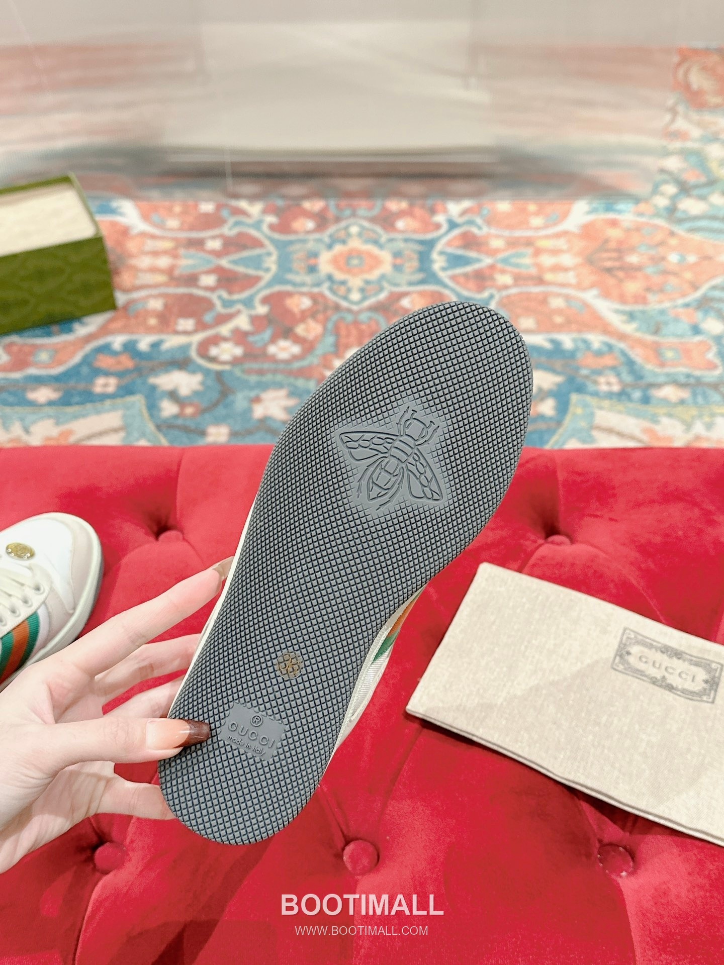 Gucci GG Vintage Sneakers Calfskin leather, Swarovski crystals, TPU sole Beige Shoes 구찌 GG 빈티지 스니커즈 송아지가죽, 스와로브스키 크리스탈, TPU 밑창 베이지 신발 9