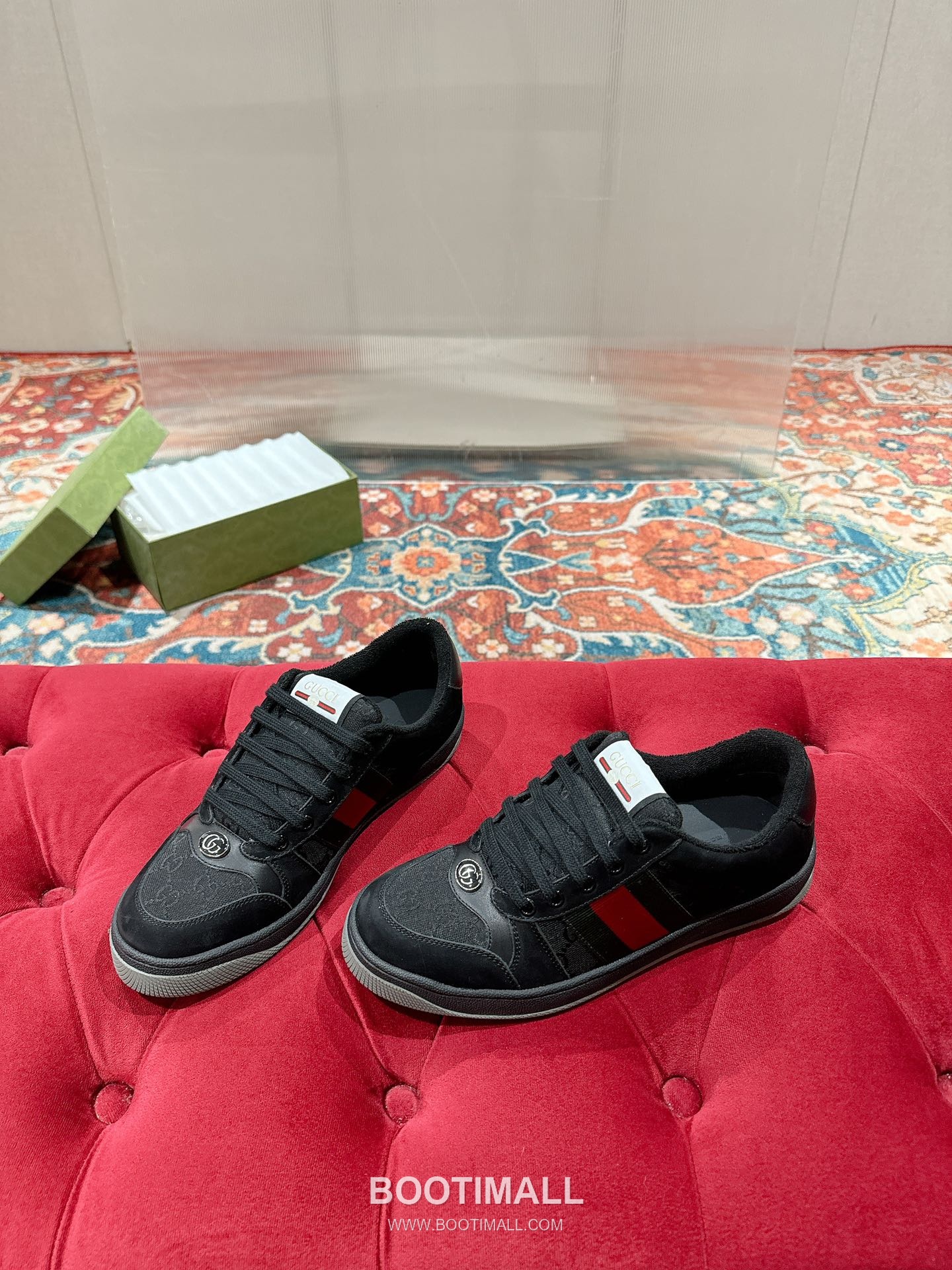 Gucci GG Distressed Sneaker Calfskin Leather, TPU Sole Black Shoes 구찌 GG 빈티지 스니커즈 소가죽, TPU 밑창 블랙 신발 5