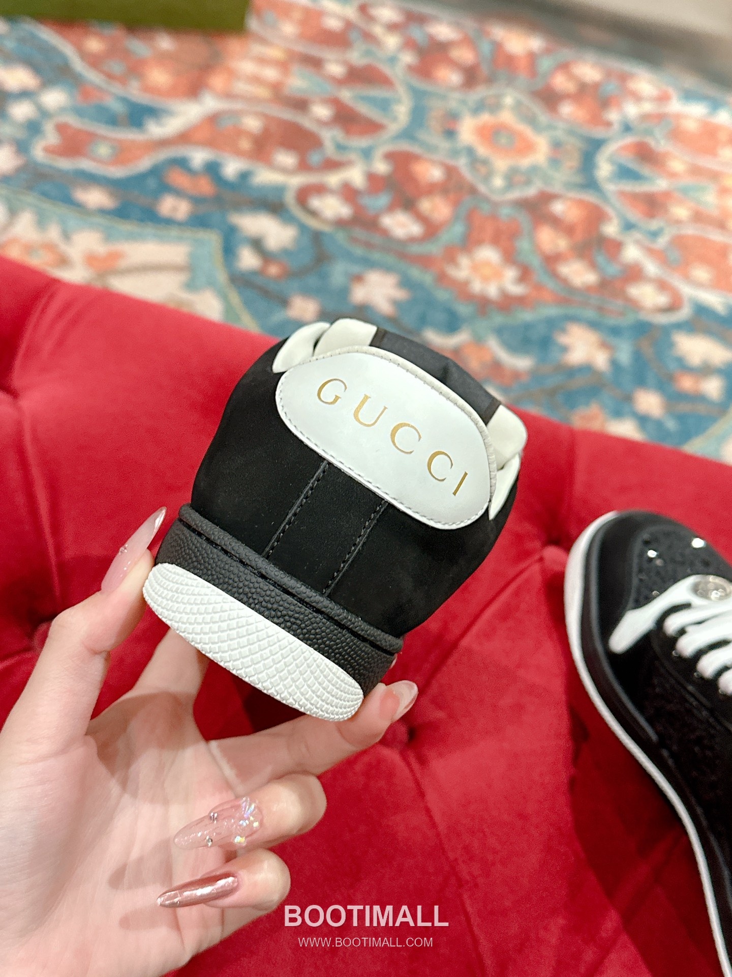 Gucci GG Vintage Sneaker Leather, Swarovski Crystal, TPU Sole Beige Shoes 구찌 GG 빈티지 스니커즈 가죽, 스와로브스키 크리스탈, TPU 밑창 베이지 신발 9