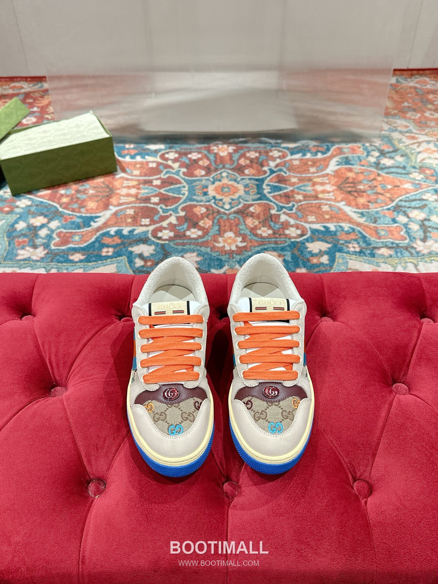 Gucci GG Distressed Sneaker Calfskin Leather, TPU Sole Black Shoes 구찌 GG 빈티지 스니커즈 소가죽, TPU 밑창 블랙 신발 1