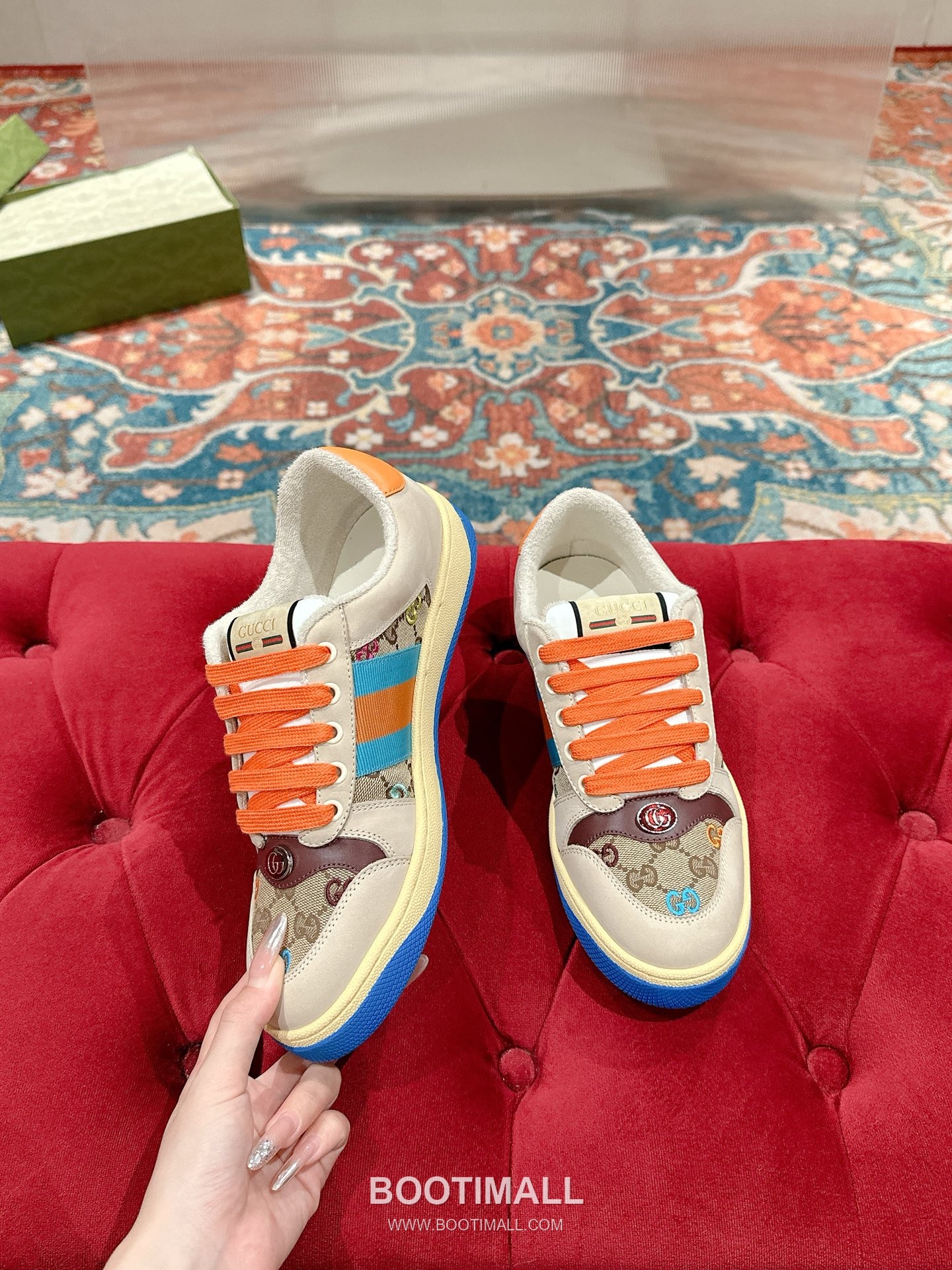 Gucci GG Distressed Sneaker Calfskin Leather, TPU Sole Black Shoes 구찌 GG 빈티지 스니커즈 소가죽, TPU 밑창 블랙 신발 3