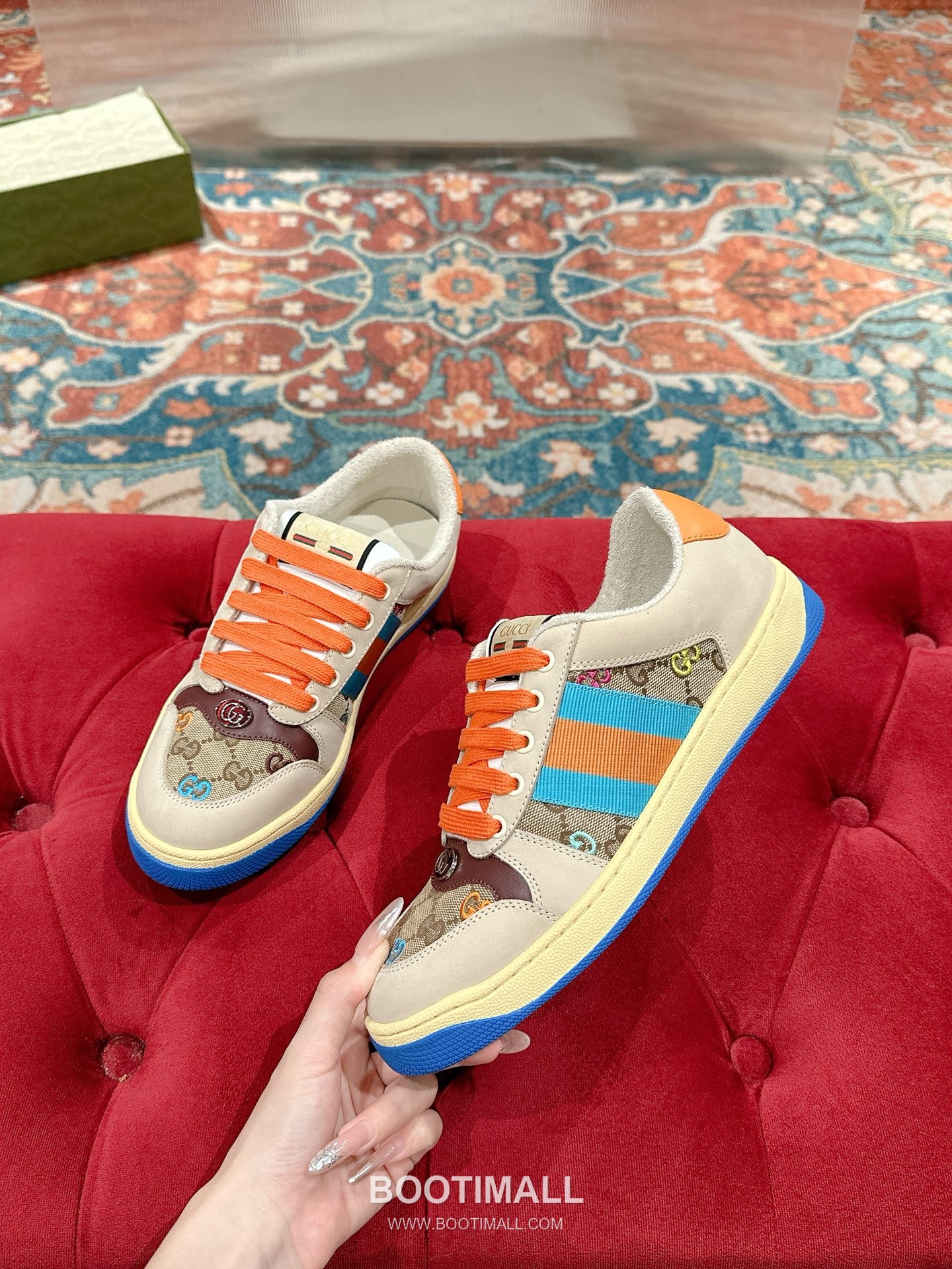 Gucci GG Distressed Sneaker Calfskin Leather, TPU Sole Black Shoes 구찌 GG 빈티지 스니커즈 소가죽, TPU 밑창 블랙 신발 4